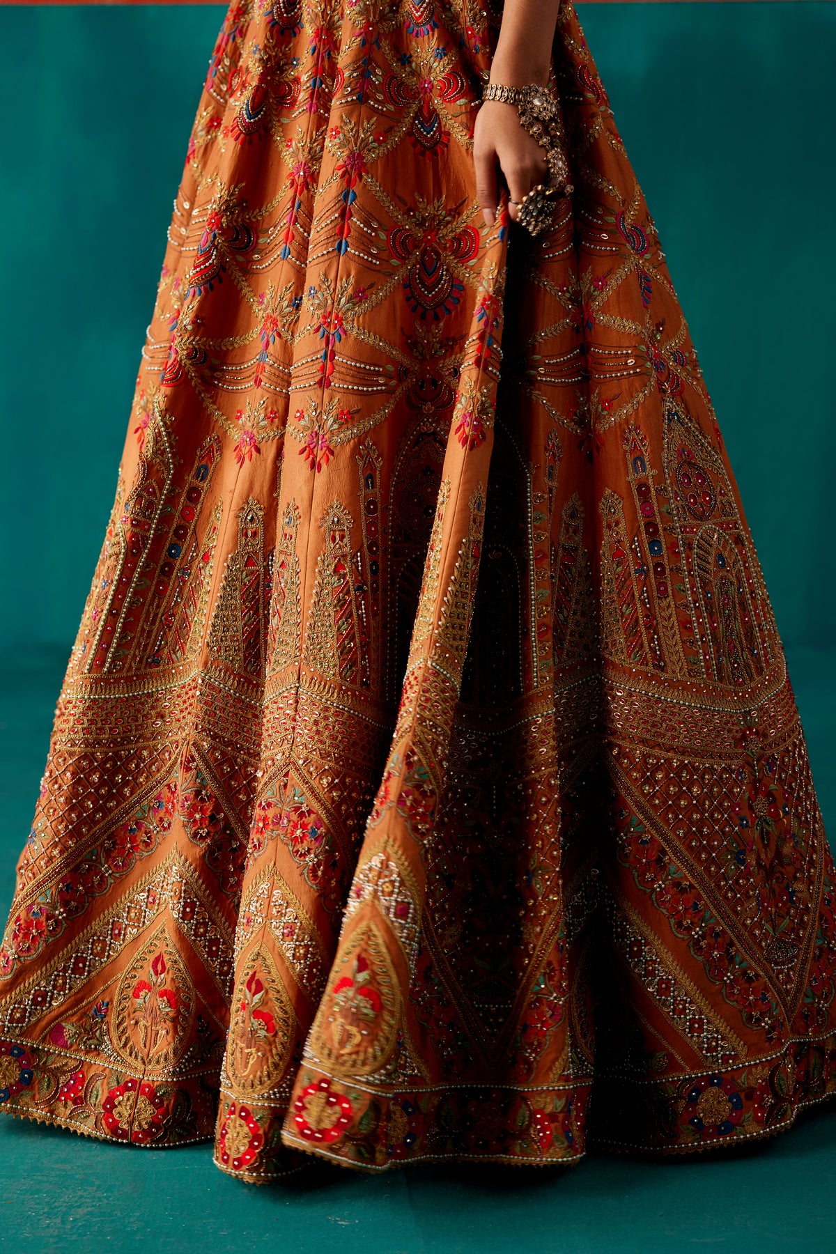 Dull Orange  Lehenga Set