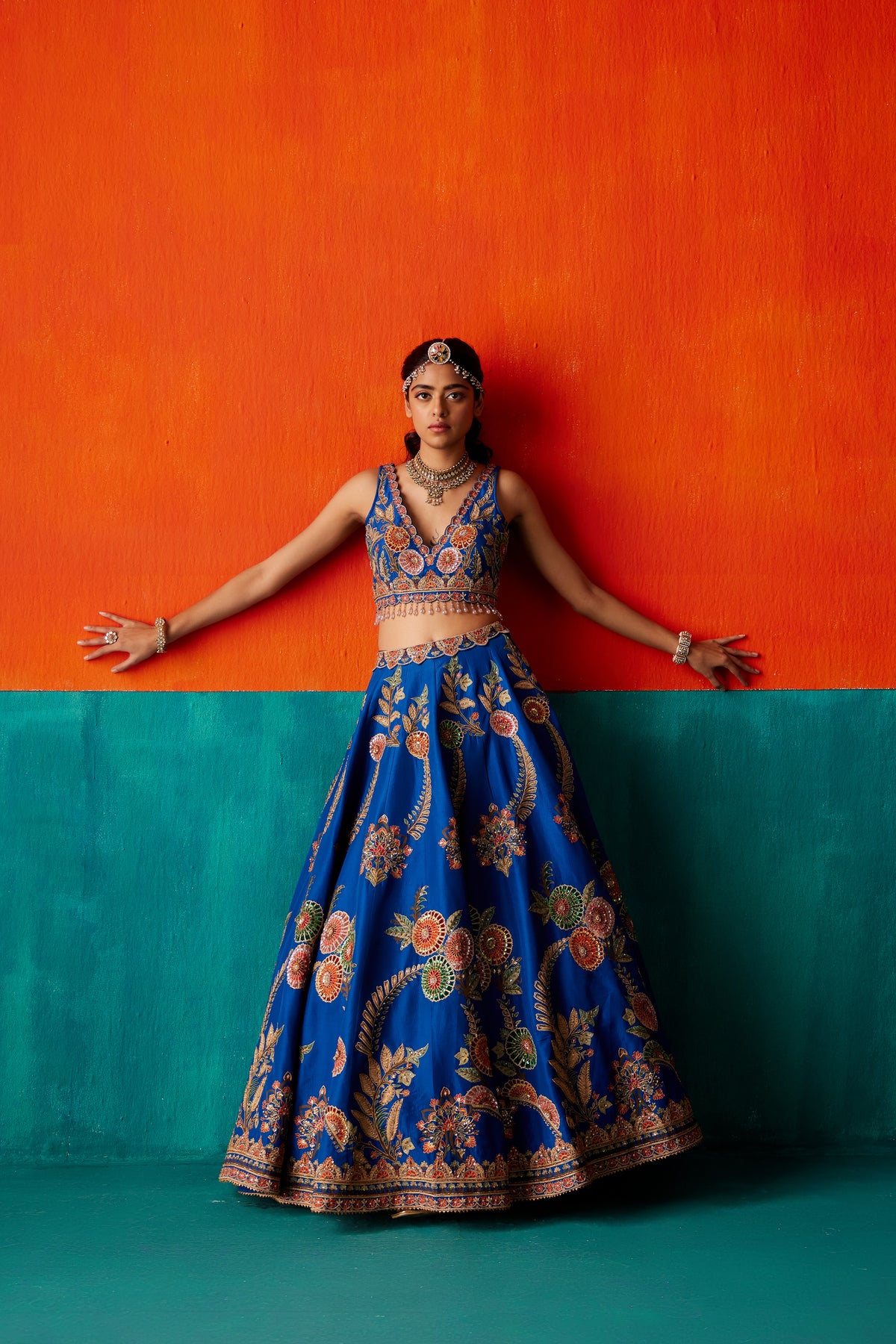 Cobalt Blue Lehenga Set