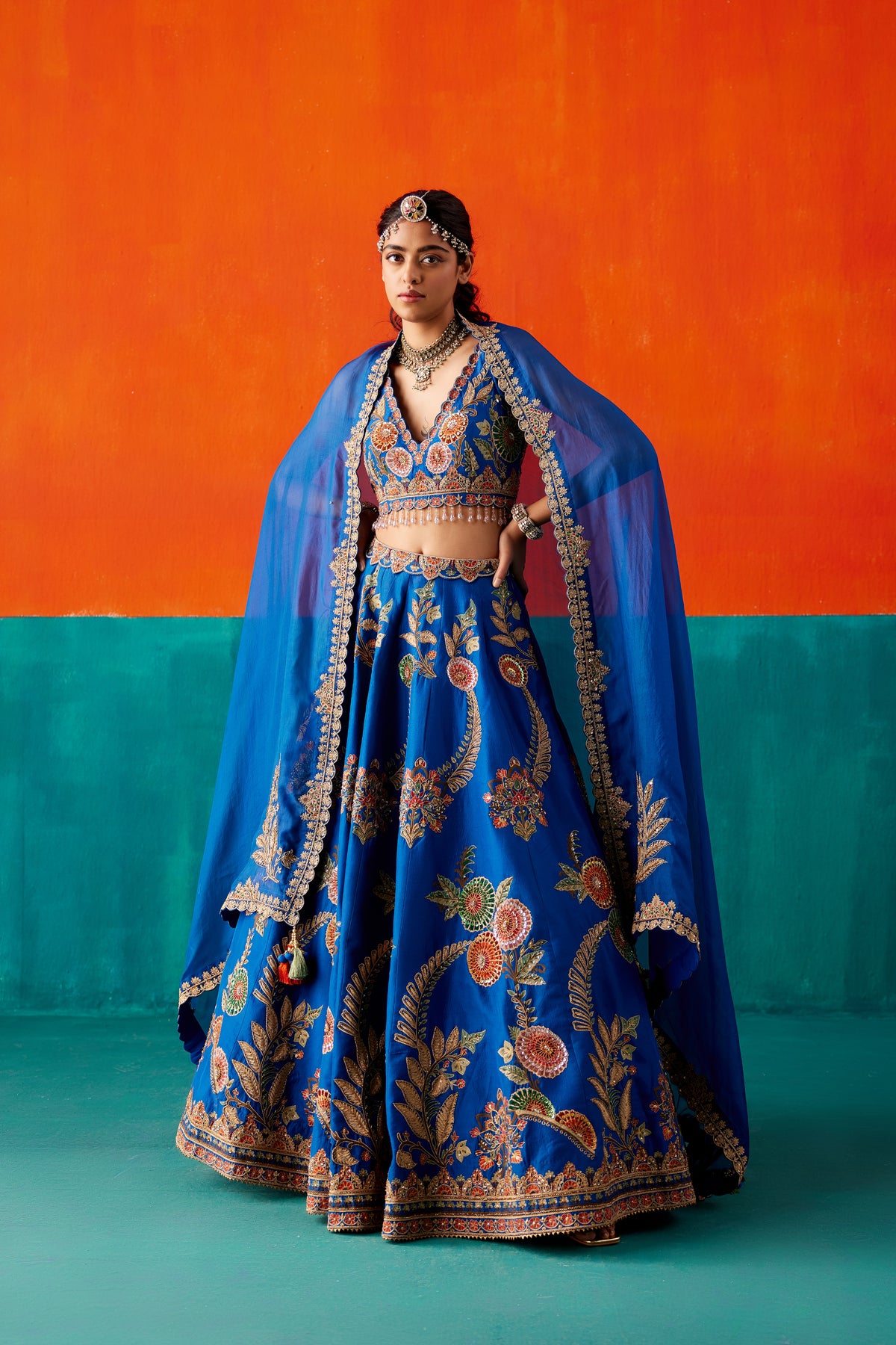 Cobalt Blue Lehenga Set