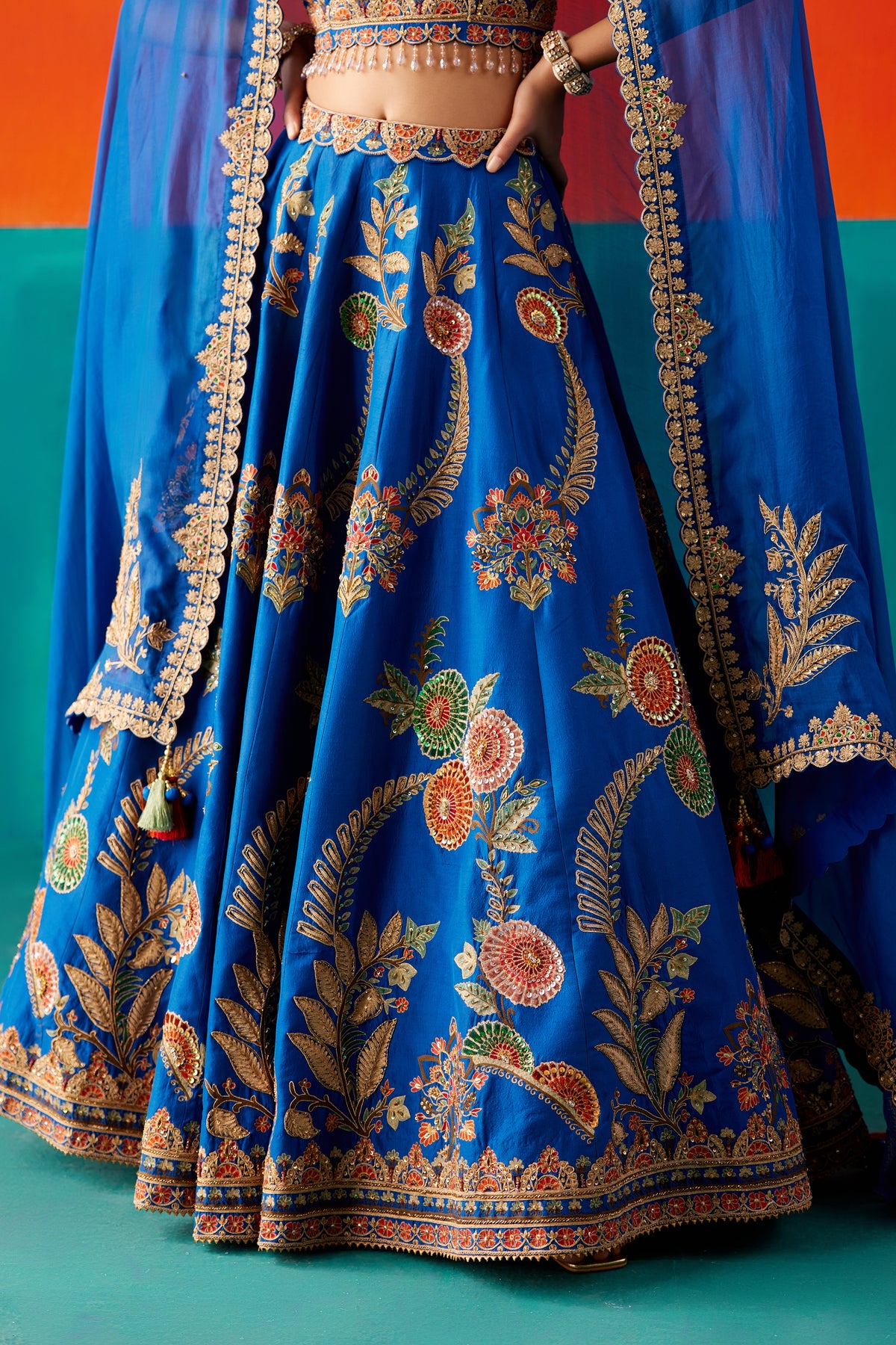 Cobalt Blue Lehenga Set