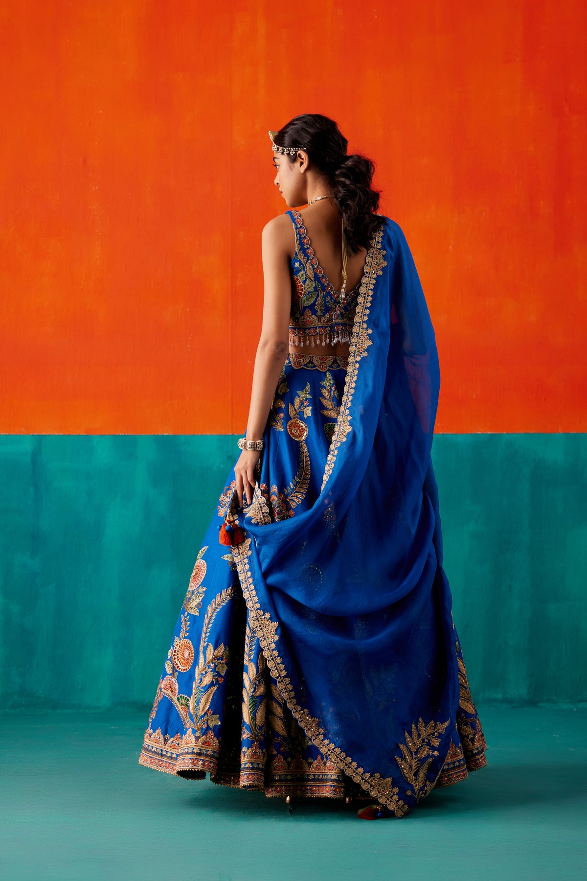 Cobalt Blue Lehenga Set