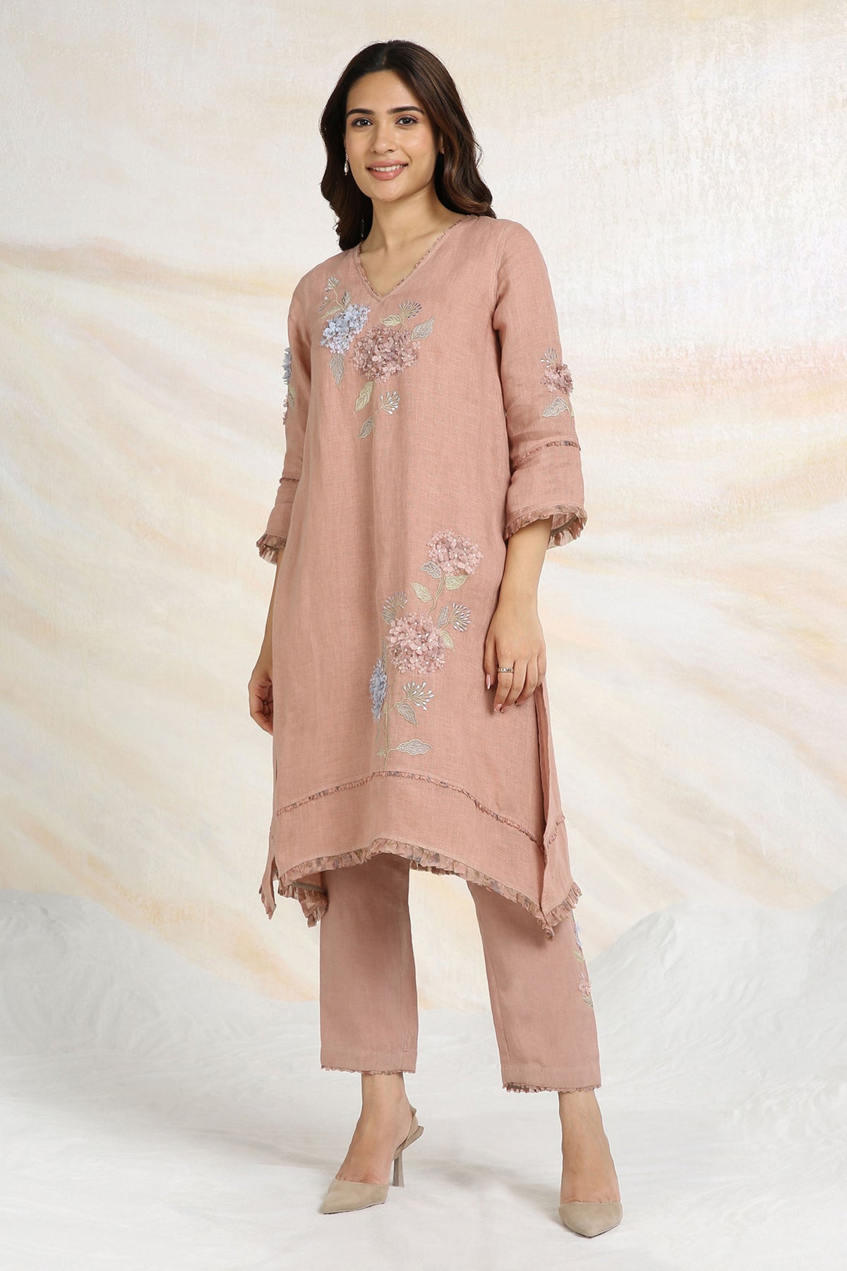 Hydrangea Pink Kurta Set