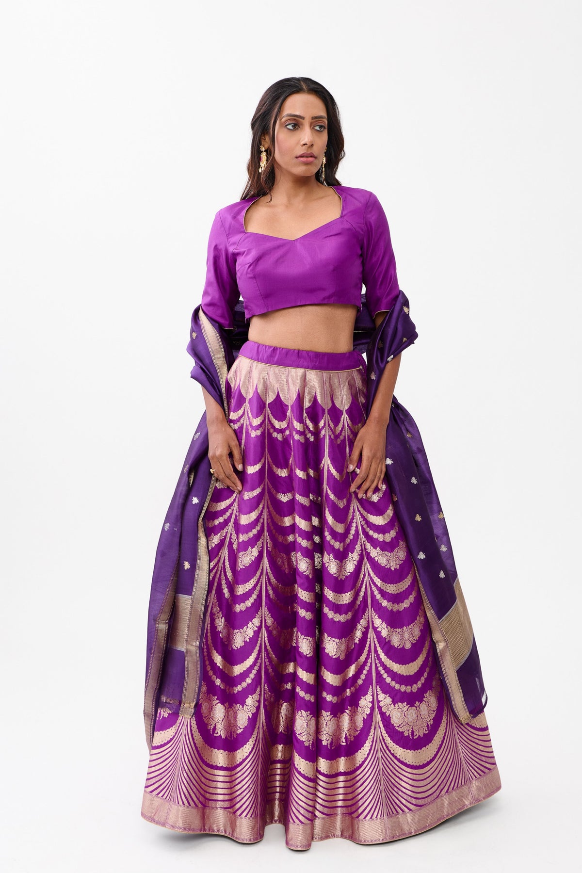 Purple Haar Lehenga Set