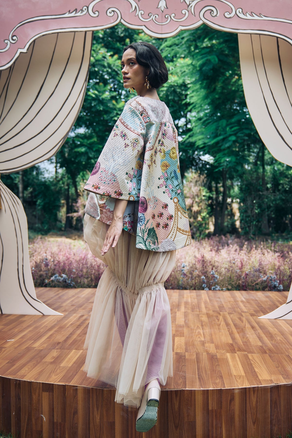 Articulate Gathered Tulle Skirt