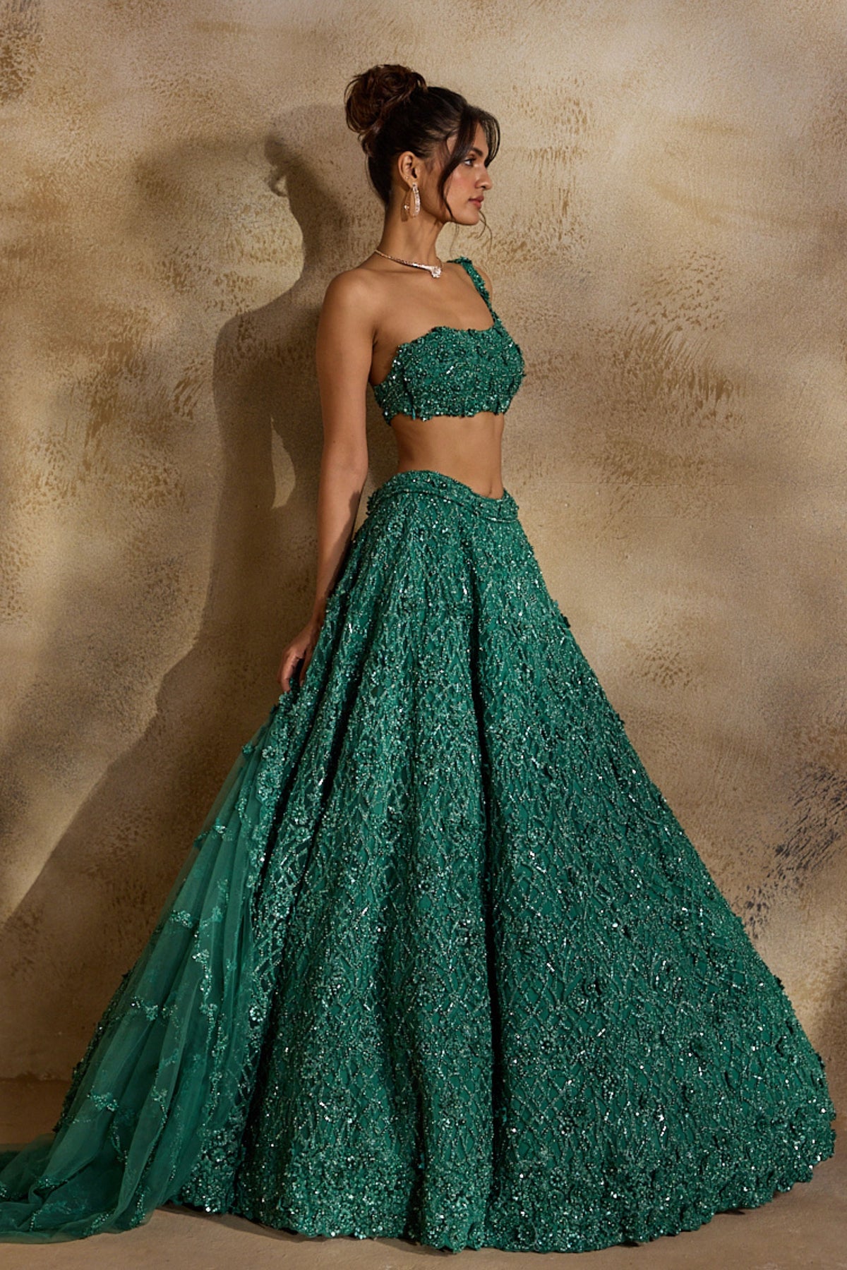 Forest Green Lehenga Set