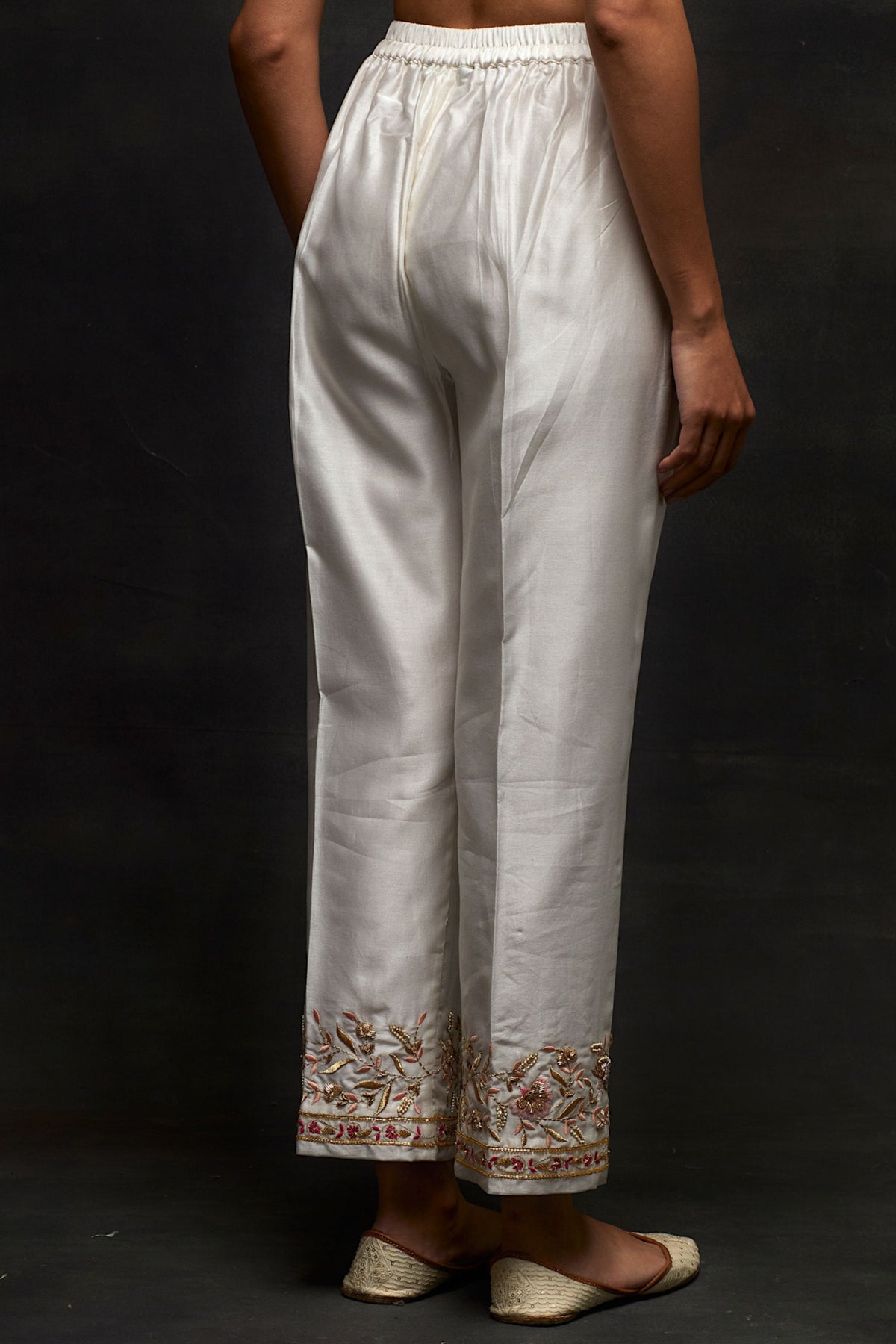White Placket Kurta Set