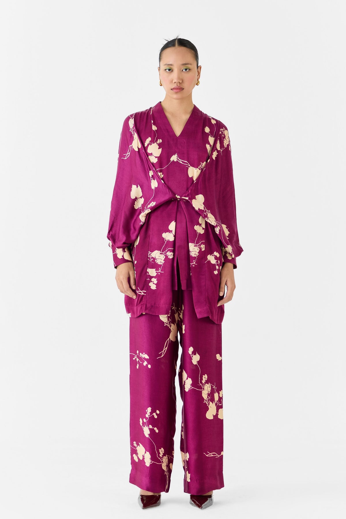 Plum Kimono Set
