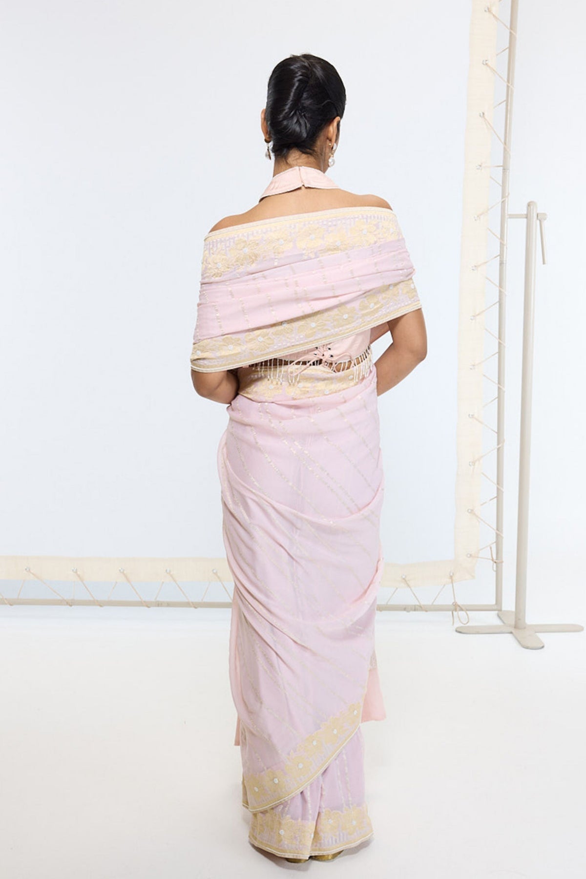 Handwoven Dusty Peach Saree
