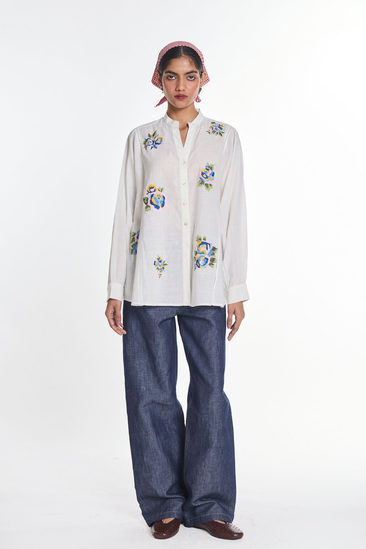 Mistletoe White Panel Shirt