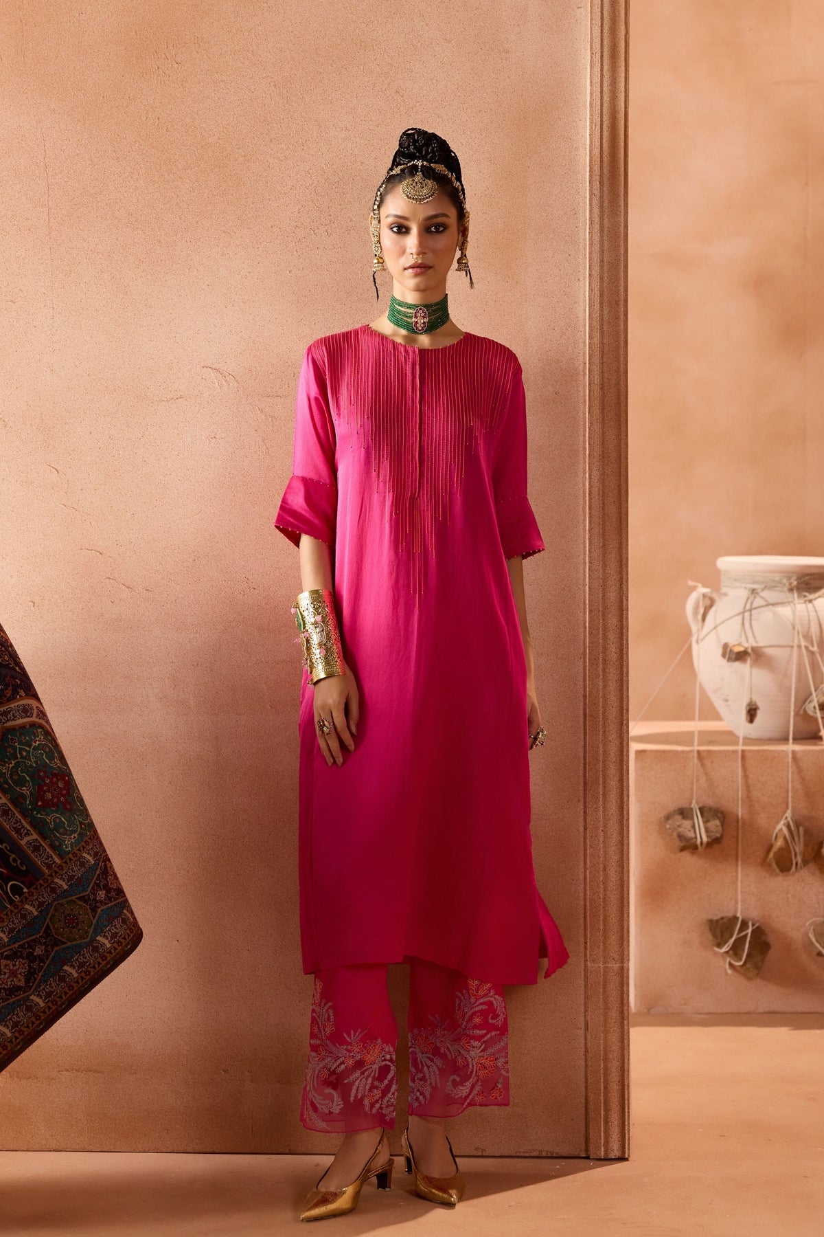 Fuchsia Kurta Set
