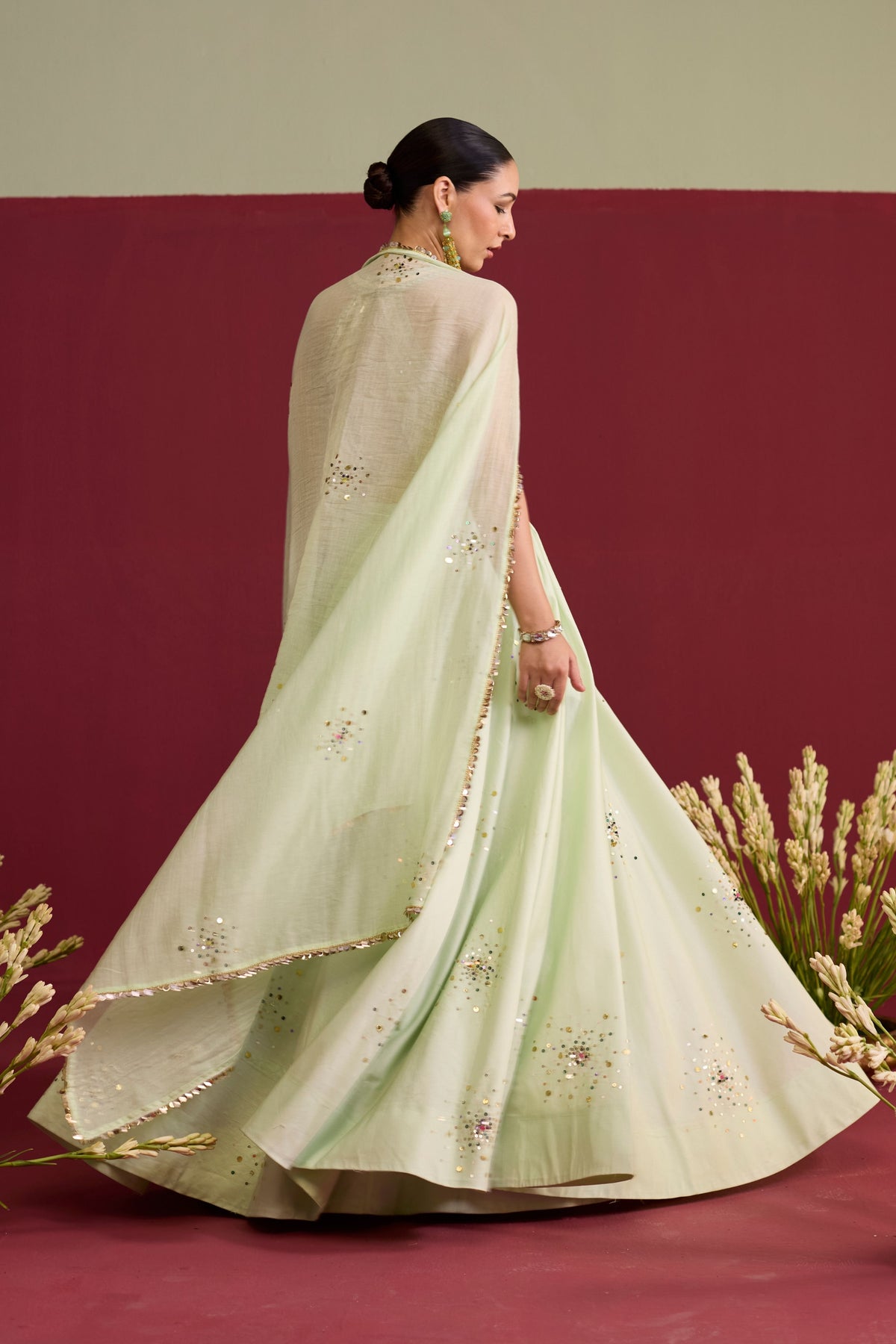 Sage Green Lehenga Set