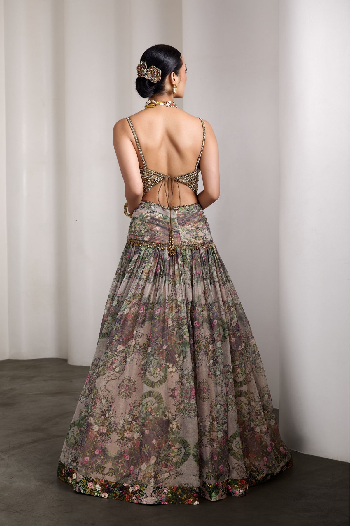 Paisley Beige Lehenga Set