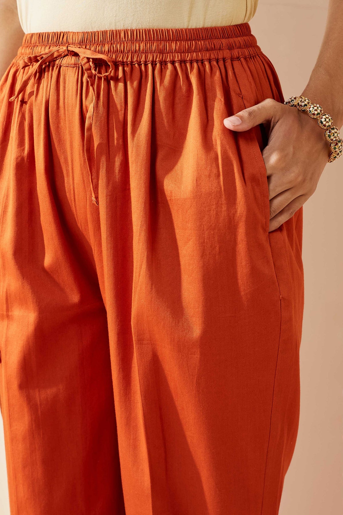 Orange Chanderi Svara Kurta Set