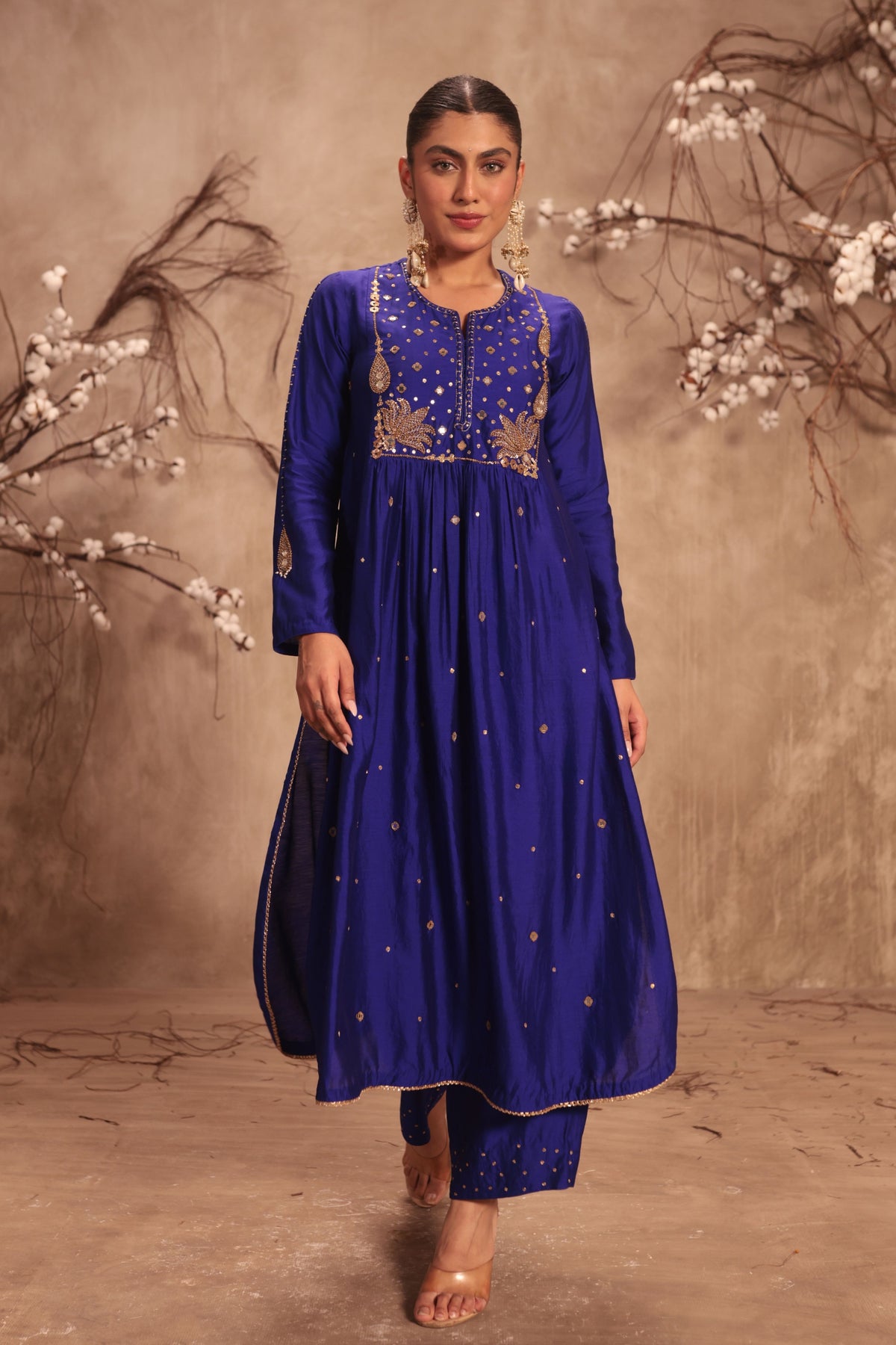 Indigo Frockstyle Kurta Set