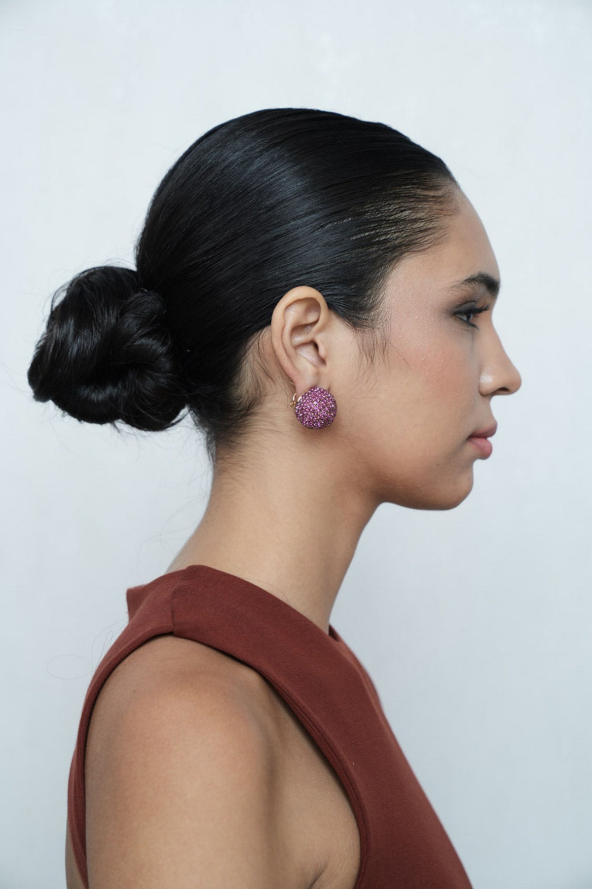 Nano Meteor Earrings In Hot Pink