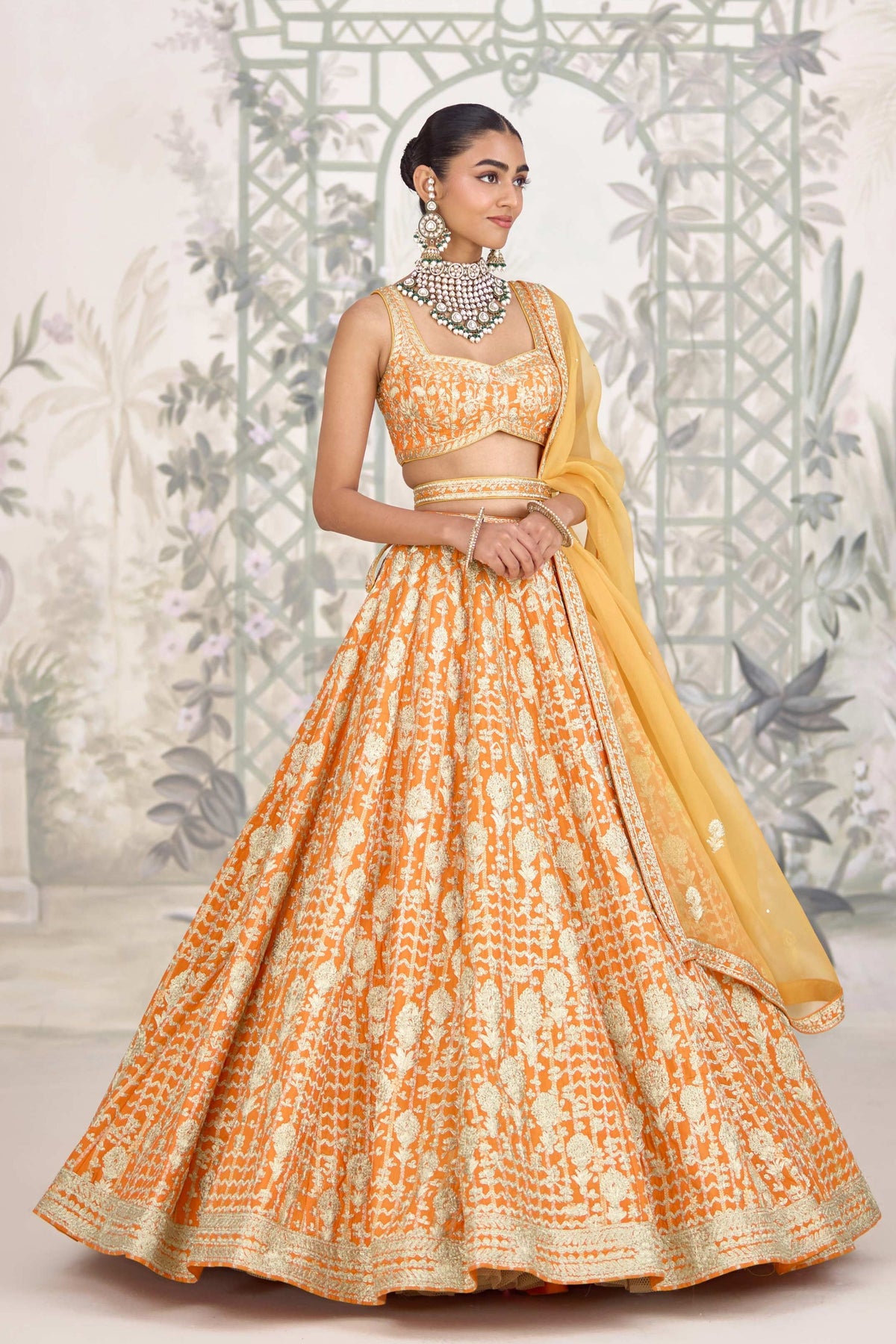Marigold Orange Lehenga Set