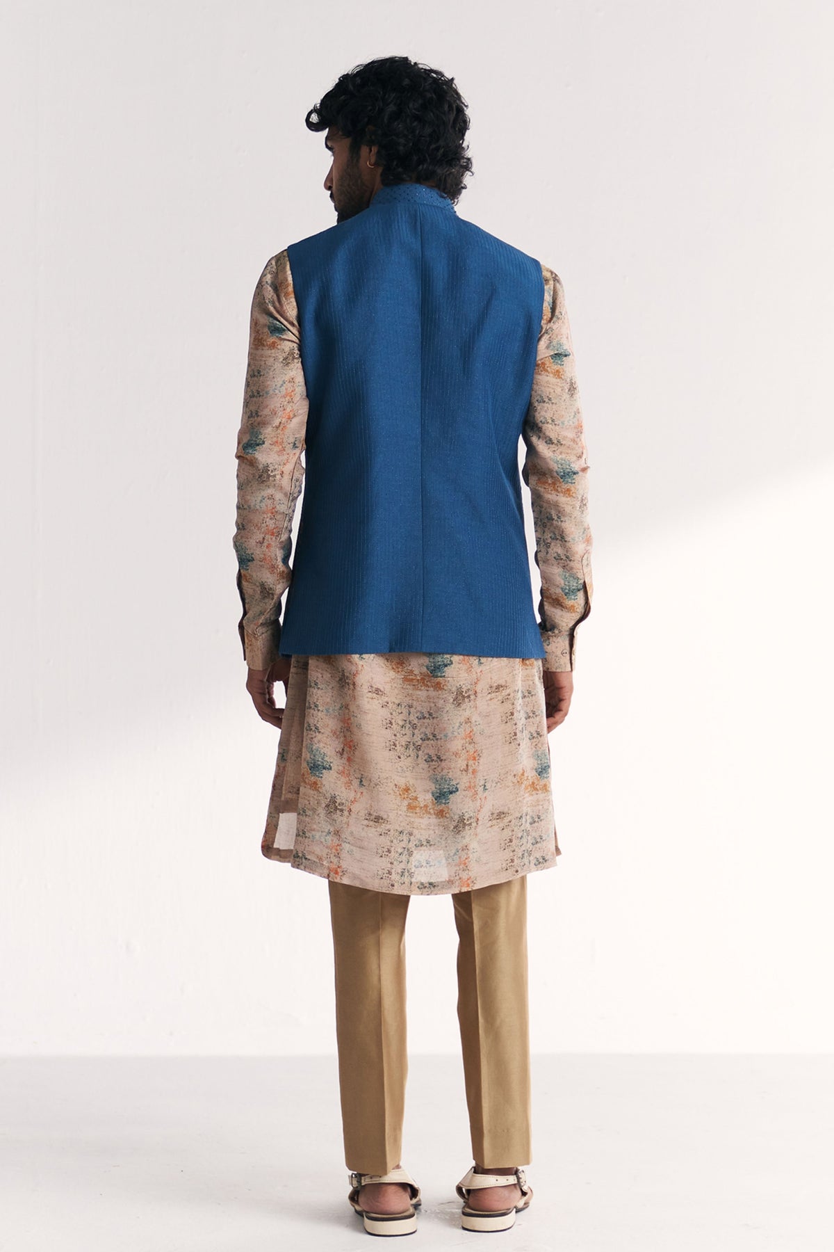 Musawir Blue Nehru Jacket Set
