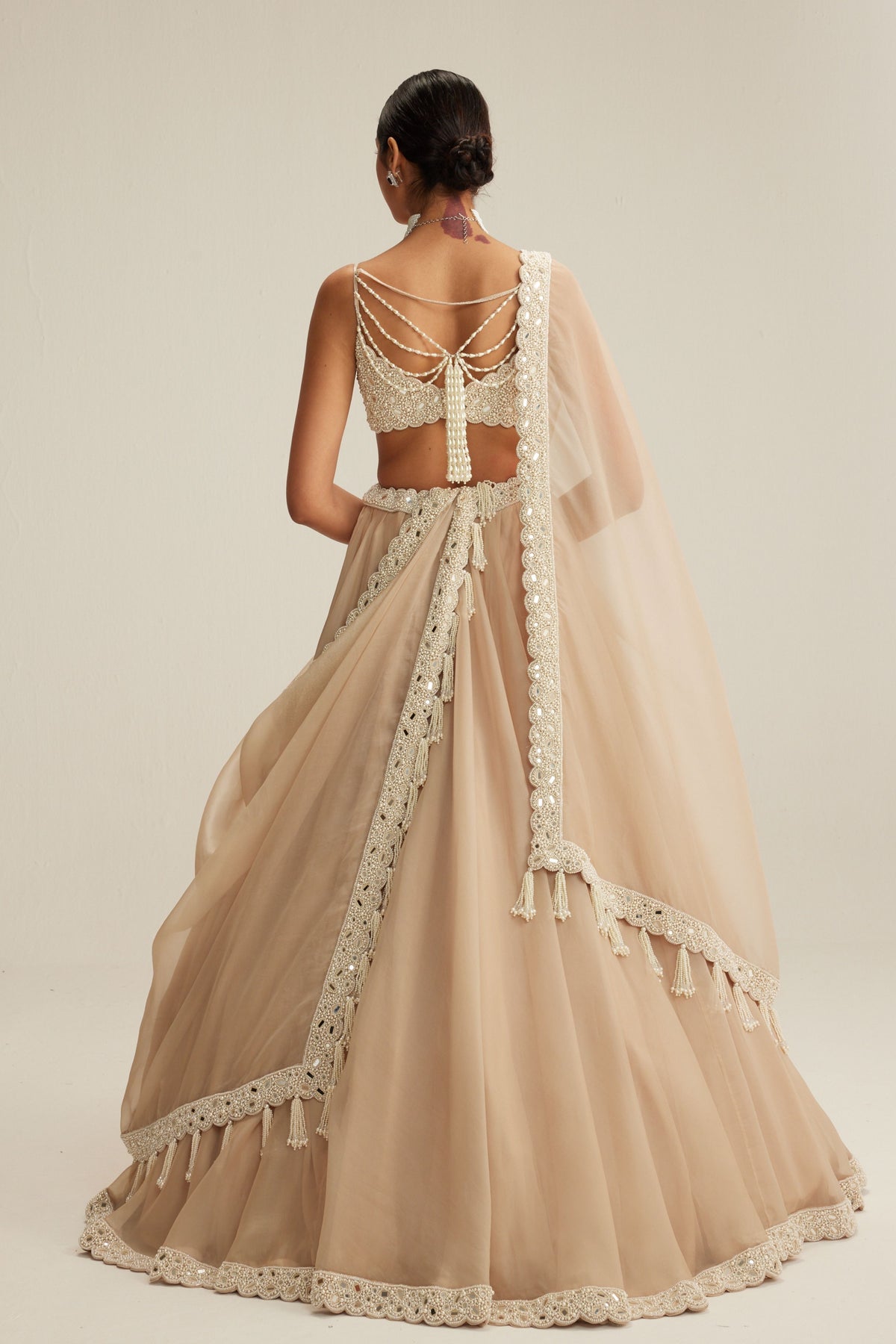 Light Beige OAS Lehenga Set