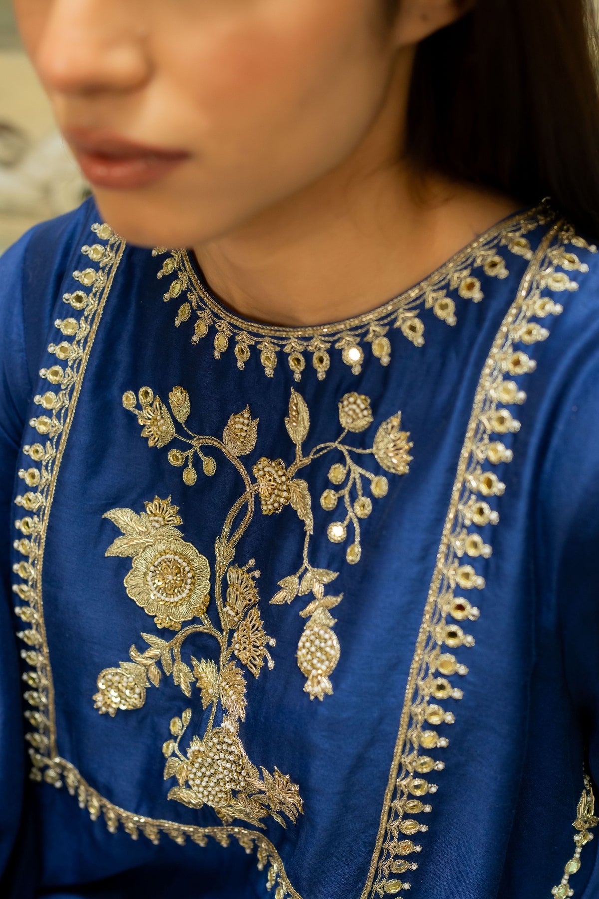 Electric Blue Kurta Set