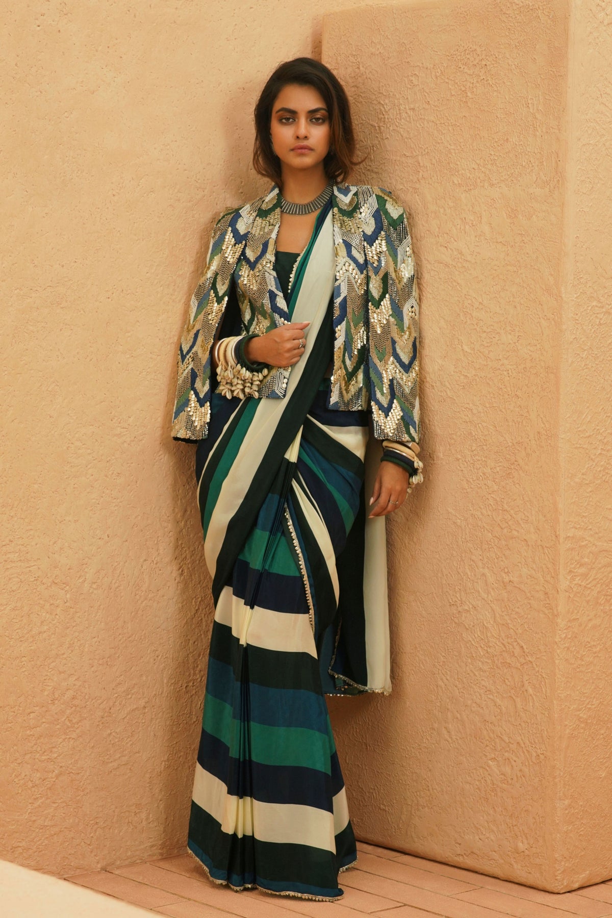 Suhana Embellished Cape Jacket