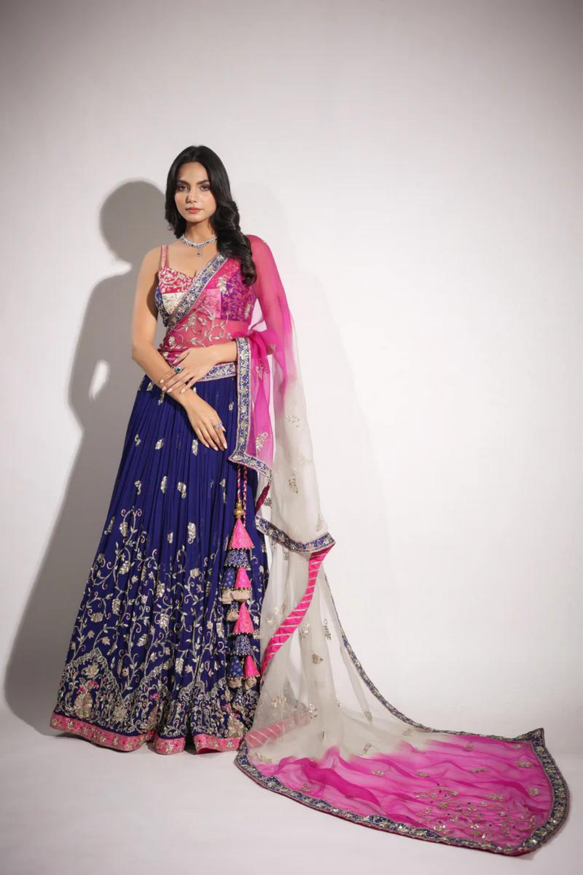 Ink Blue Lehenga Set