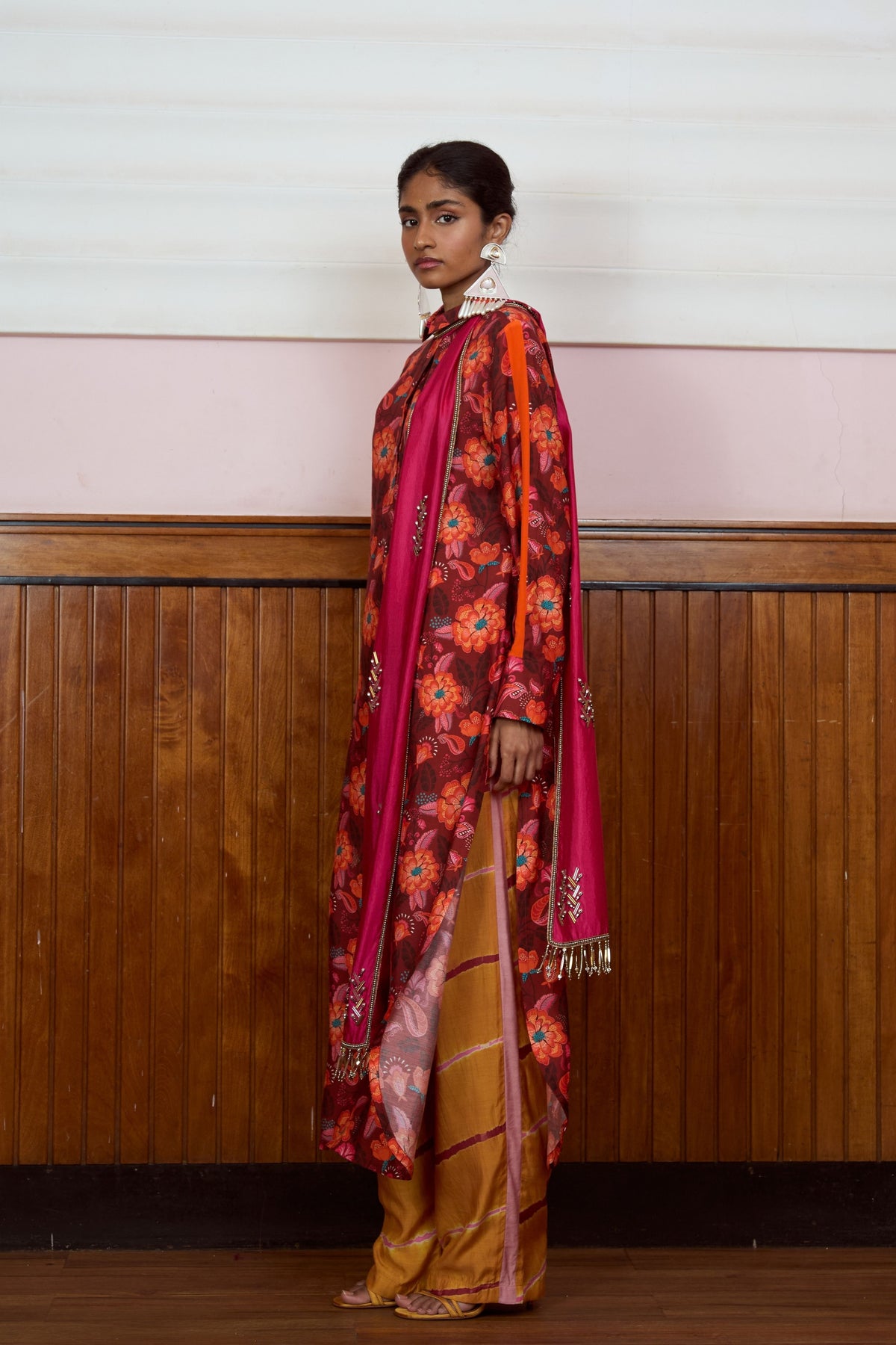 Mehfill Red Floral Kurta Set
