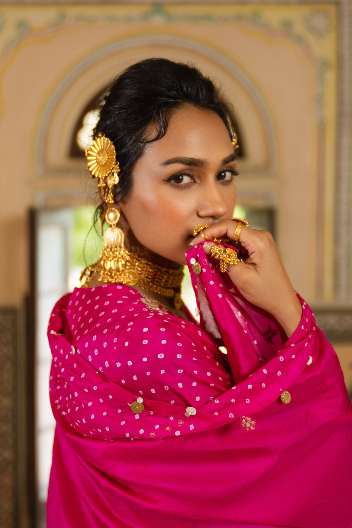 Peacock Bandhani Kurta Set