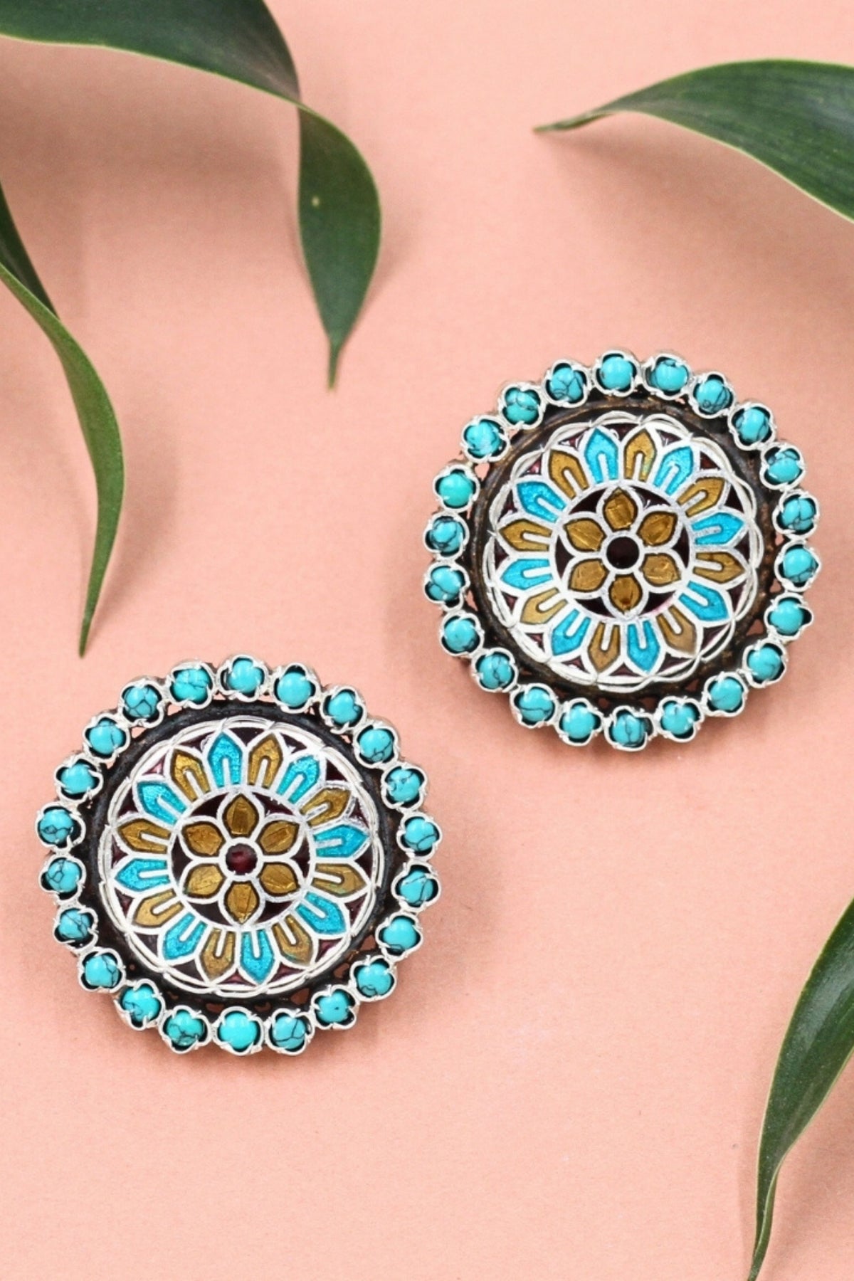 Artisanal Earrings in Multicolour