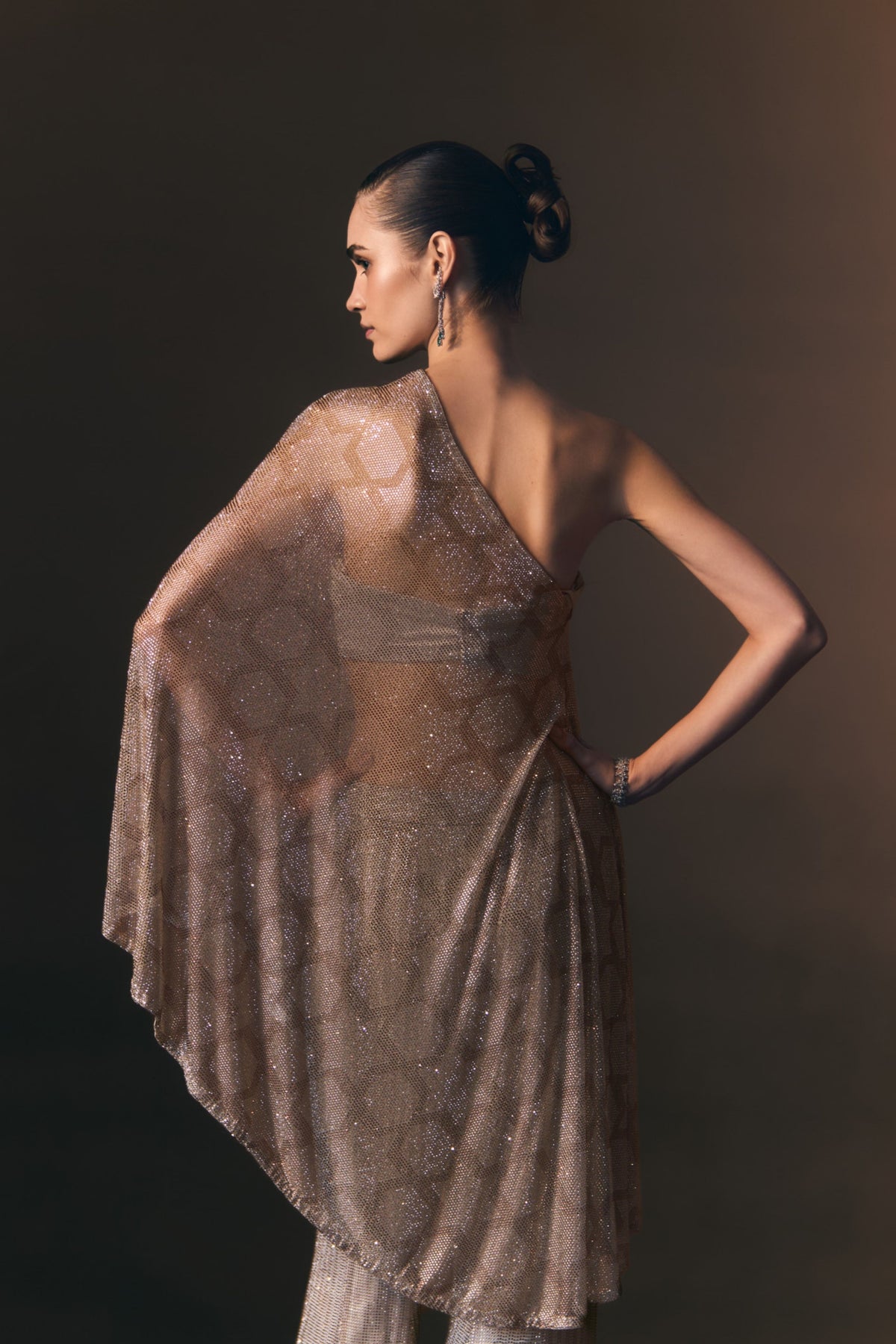Moonstone Sharara Pants with Cape