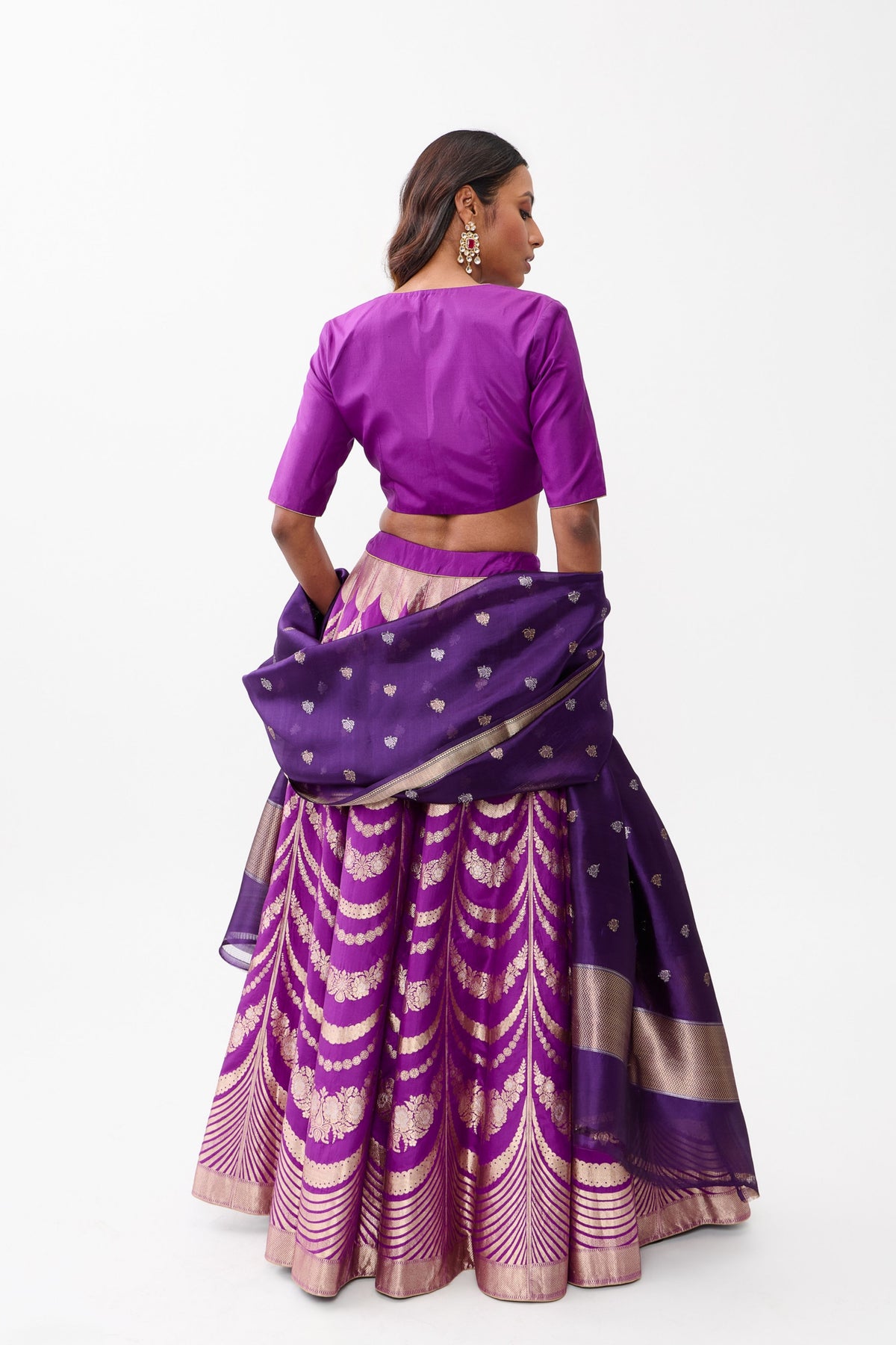 Purple Haar Lehenga Set