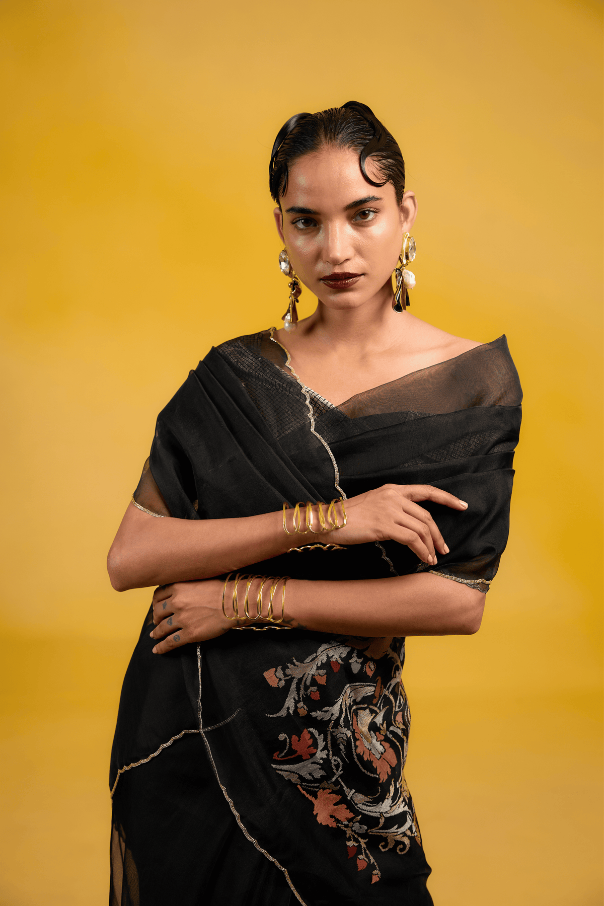 The Midnight Eclipse Saree
