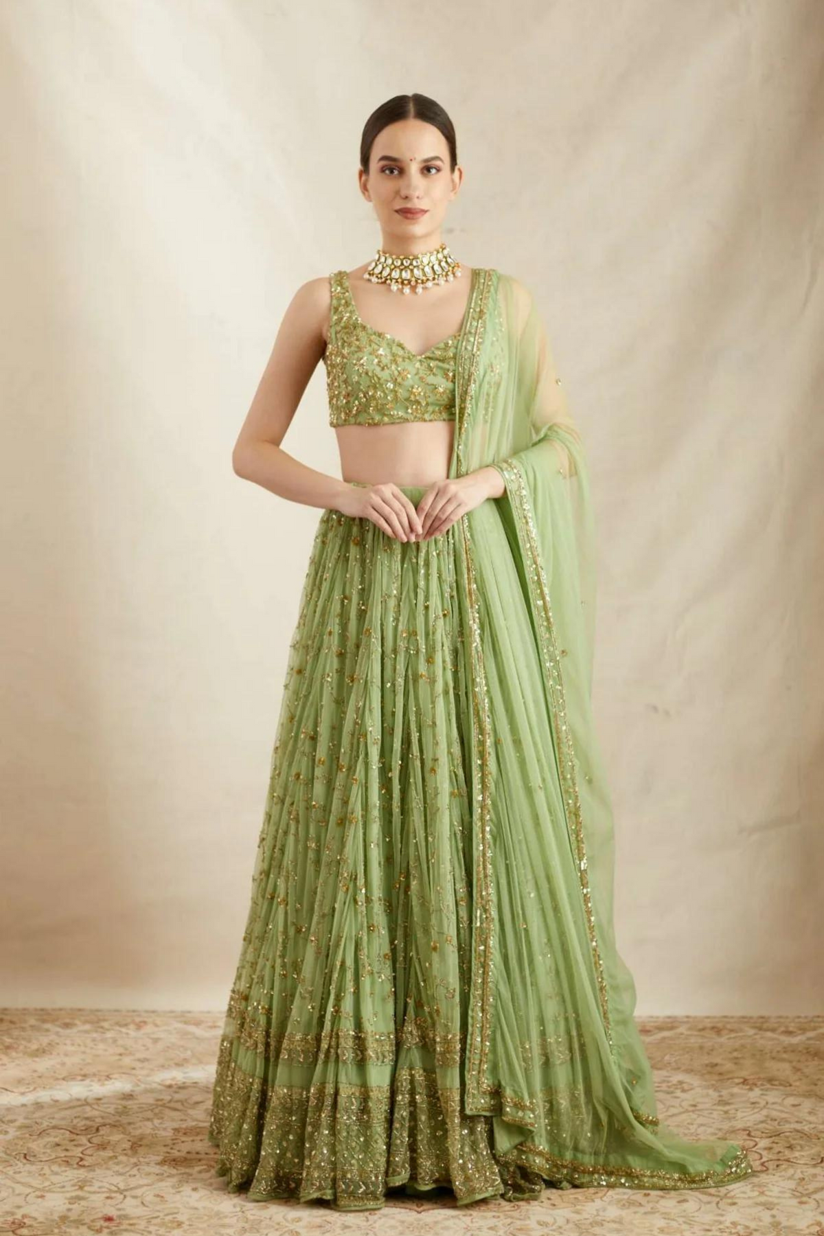 Mint Green Heavy Lehenga Set