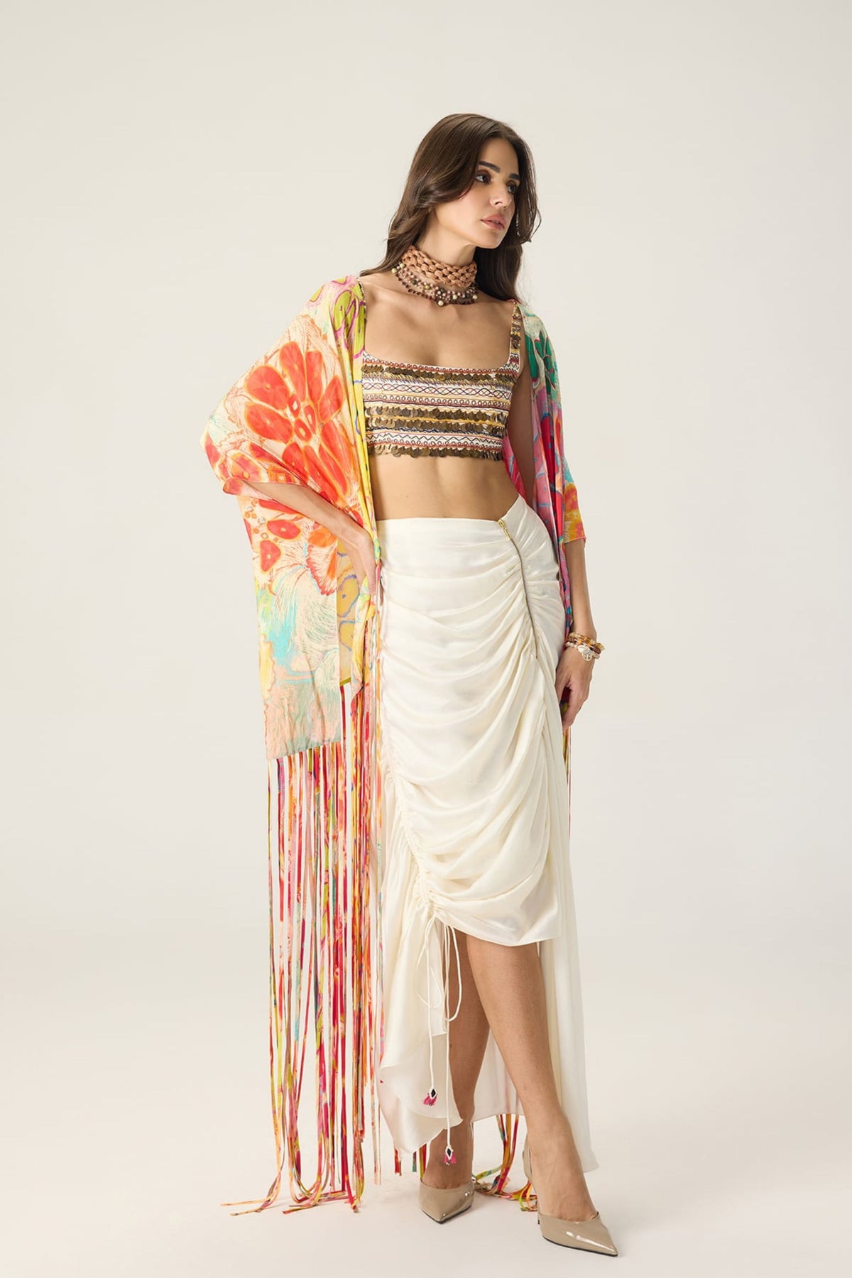 Multicolor Leni Cape
