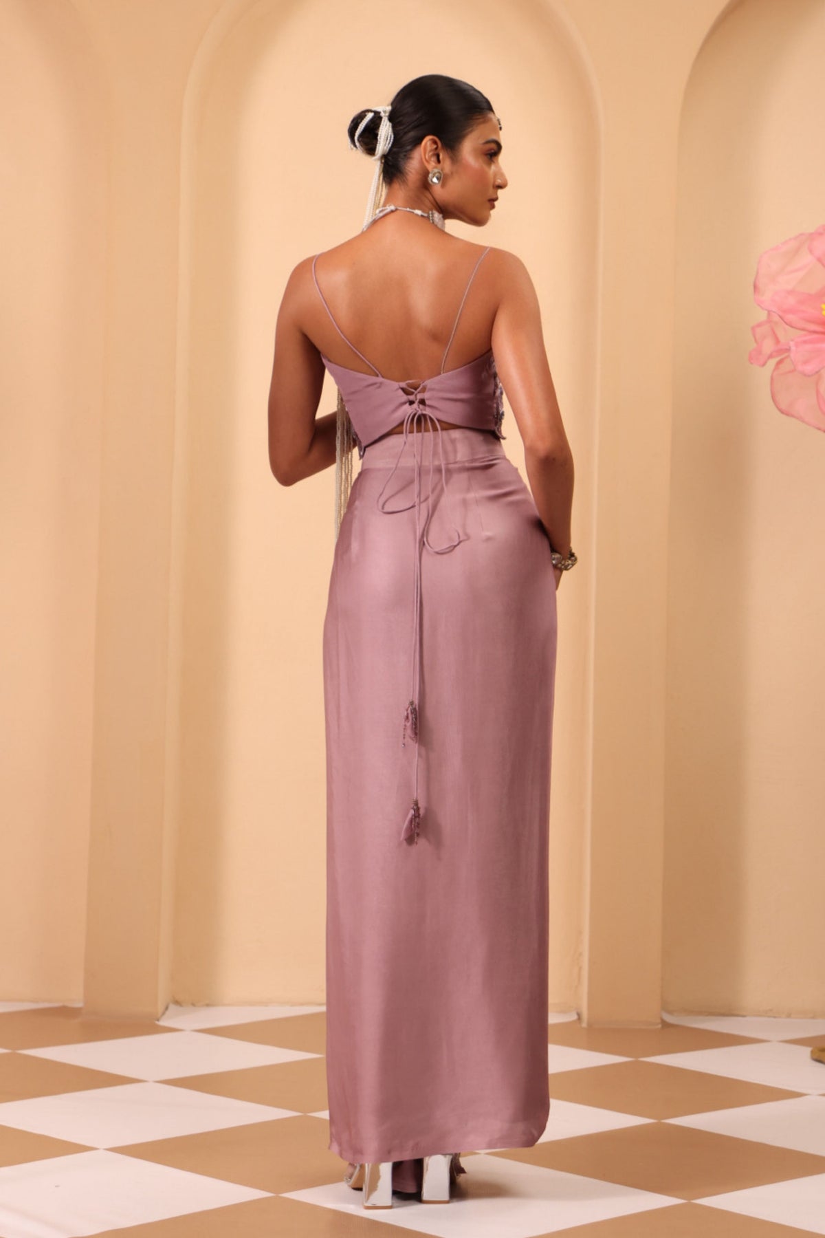 Purple Skirt Set