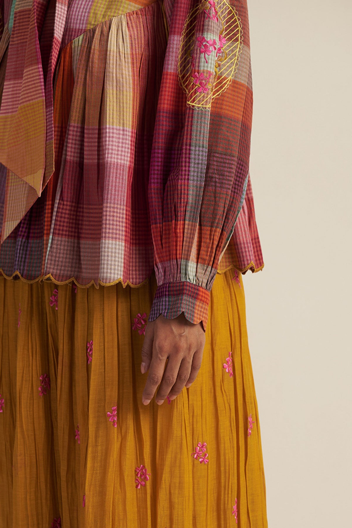 Mustard Kopou Skirt Set