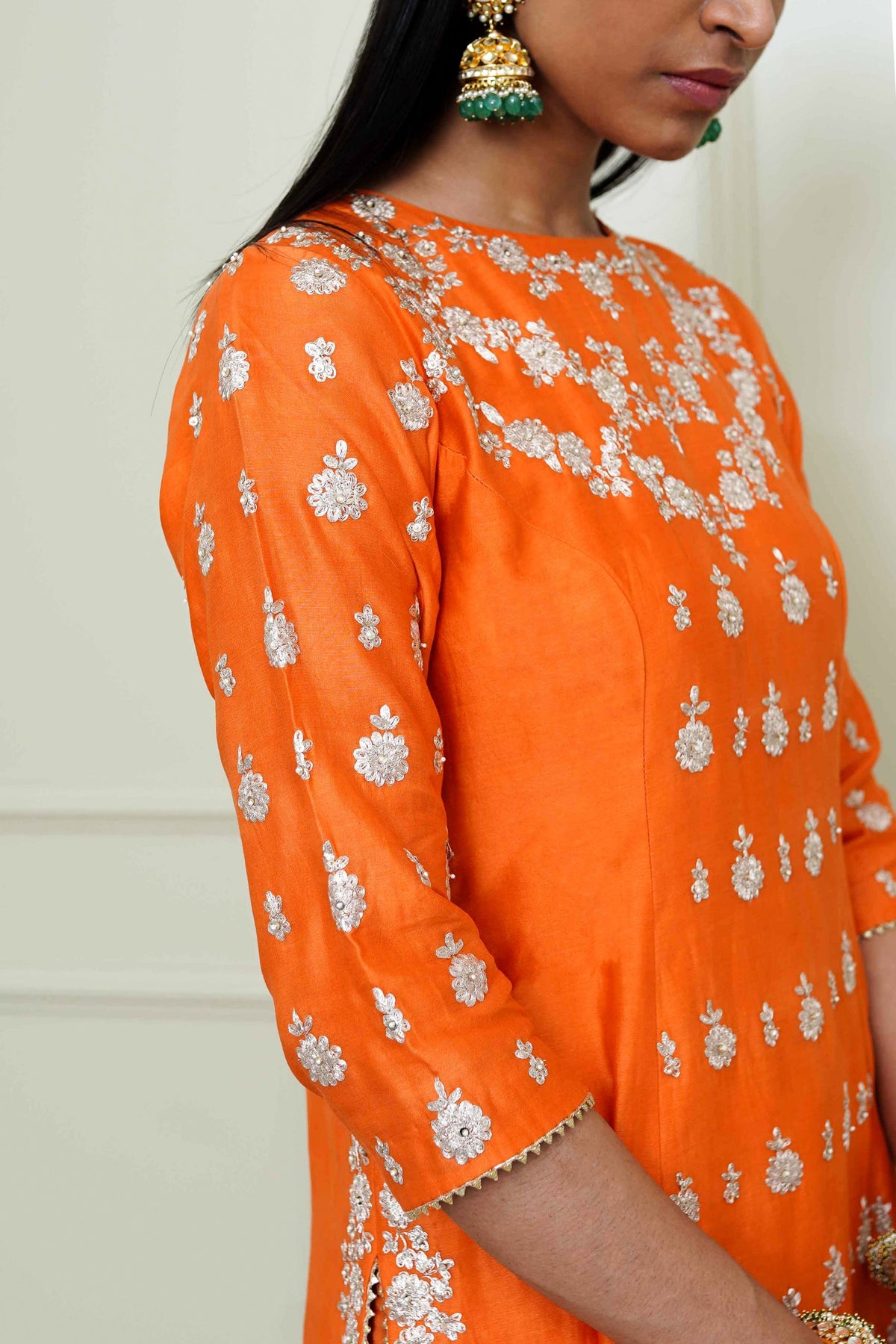 Pumpkin orange gharara set