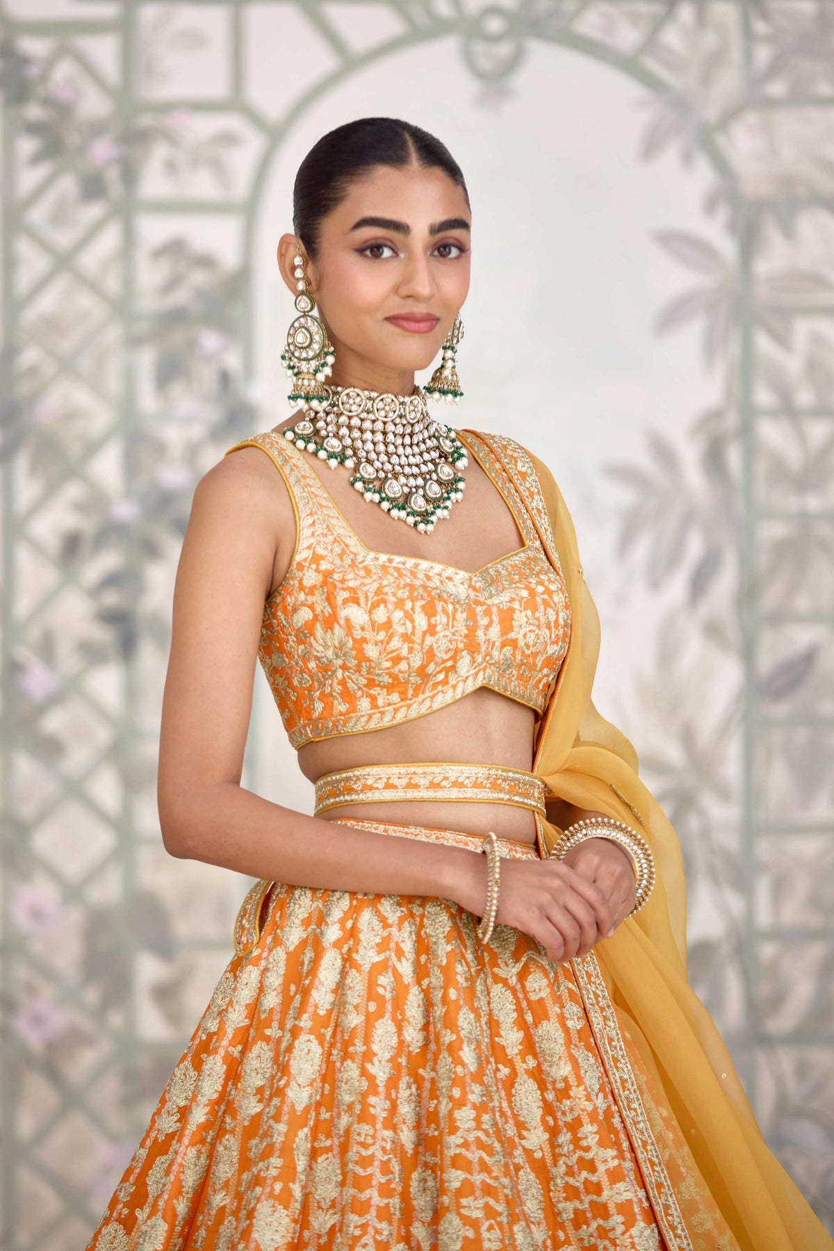 Marigold Orange Lehenga Set
