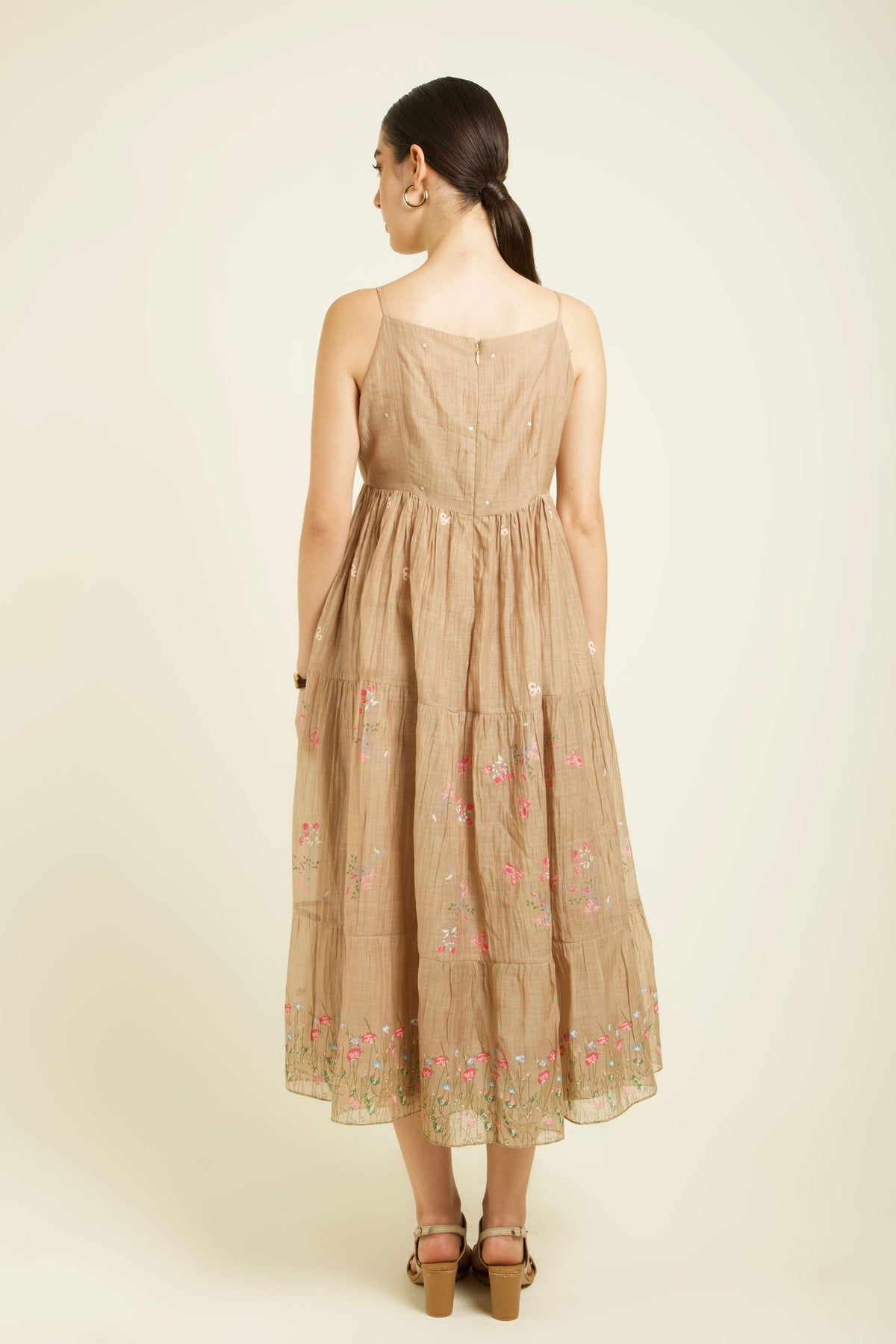 Beige Linen Dress