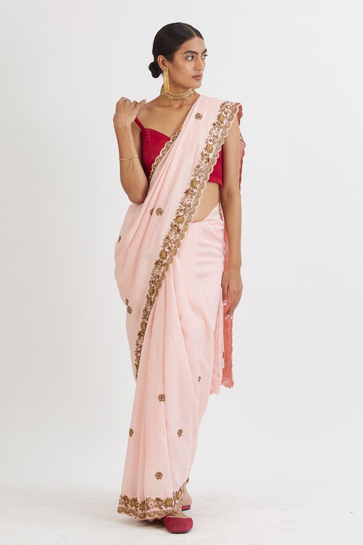 Zeenat Blush Saree Set