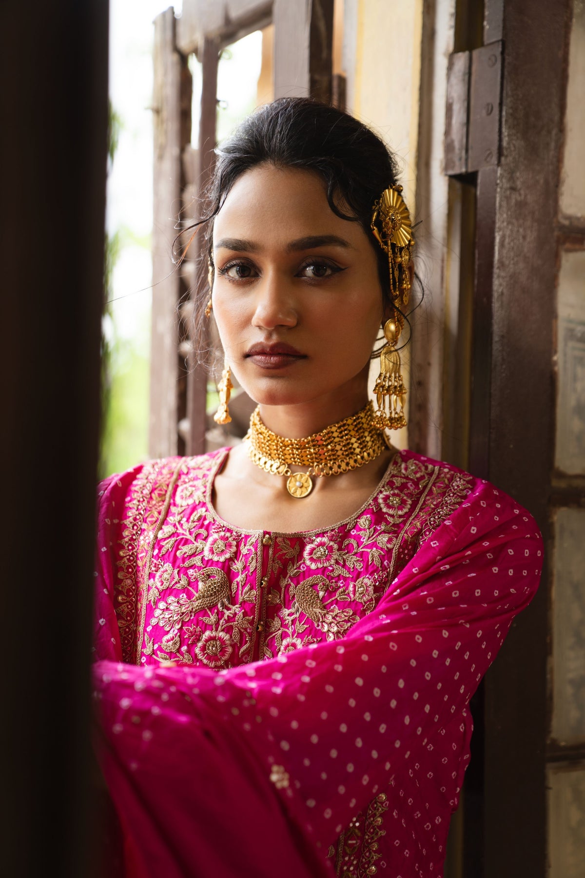 Peacock Bandhani Kurta Set