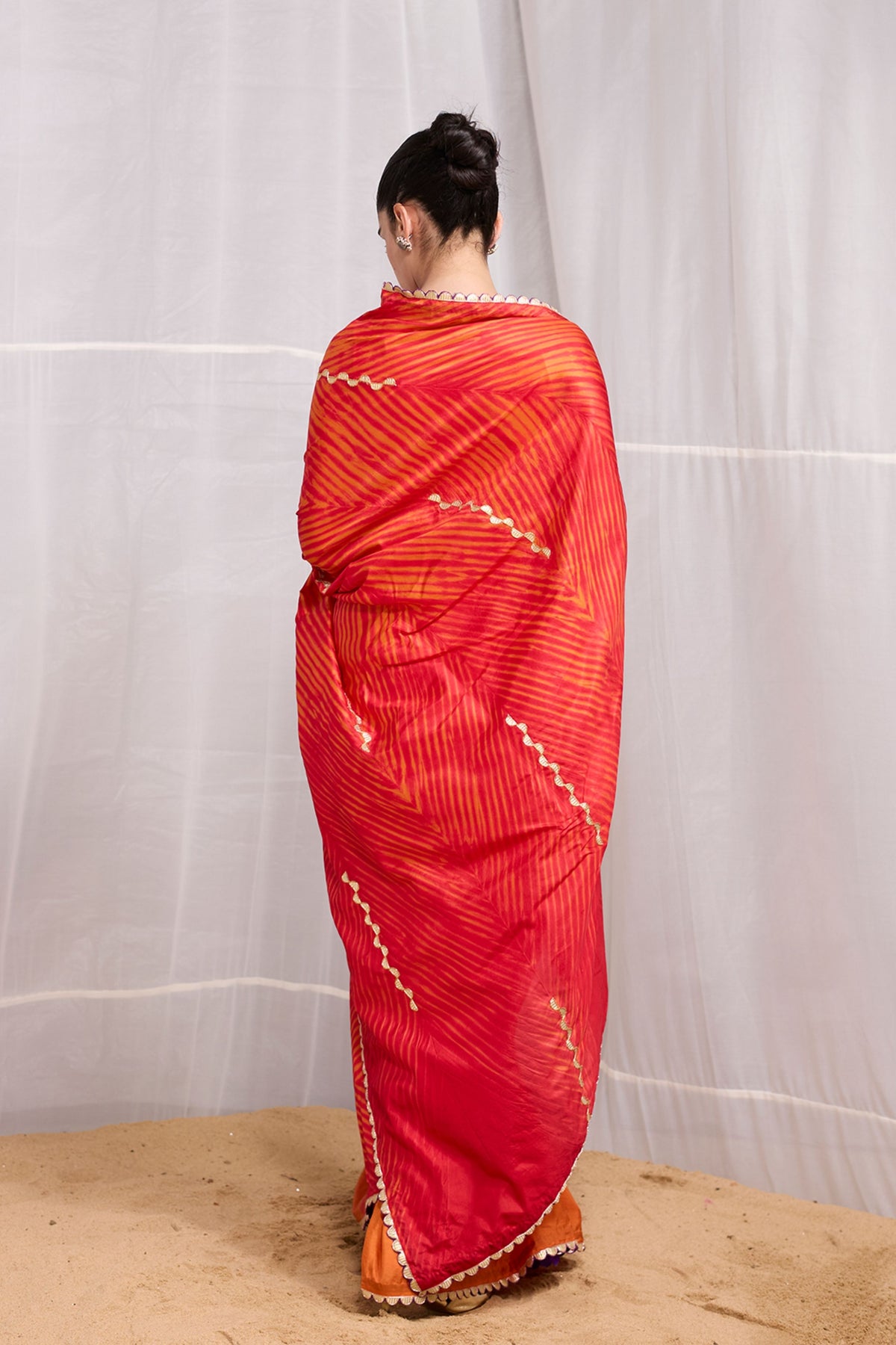 Orange Dor Saree