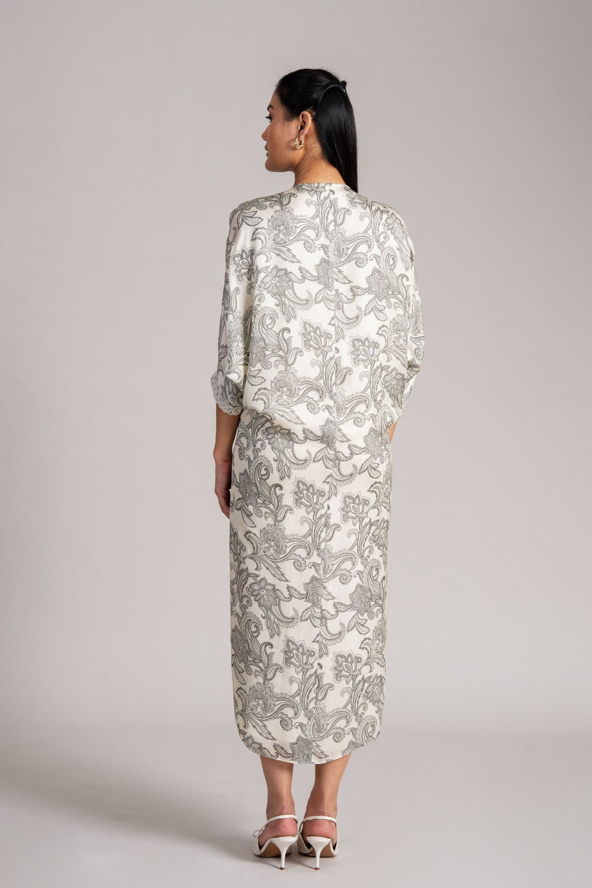 Estelle Rays Printed Drawstring Dress