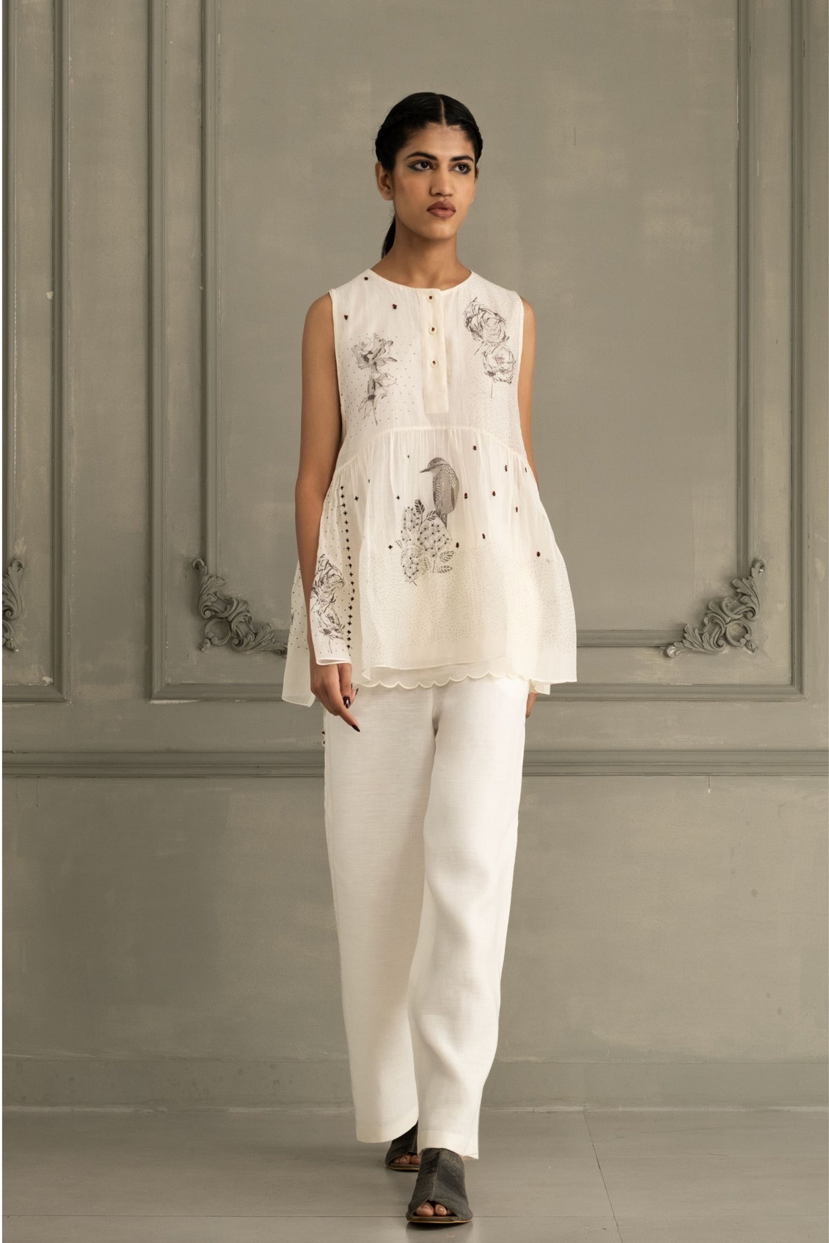 Ivory Classic Chanderi Co-ord Set