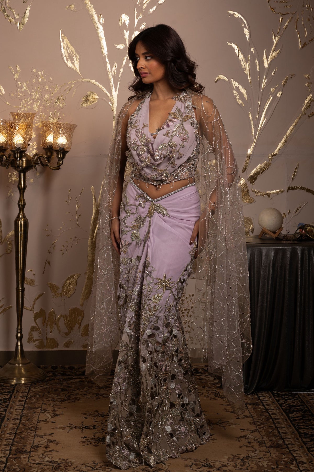 Carina Drape Saree Set
