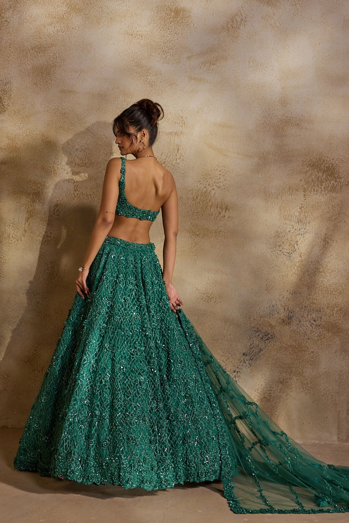 Forest Green Lehenga Set