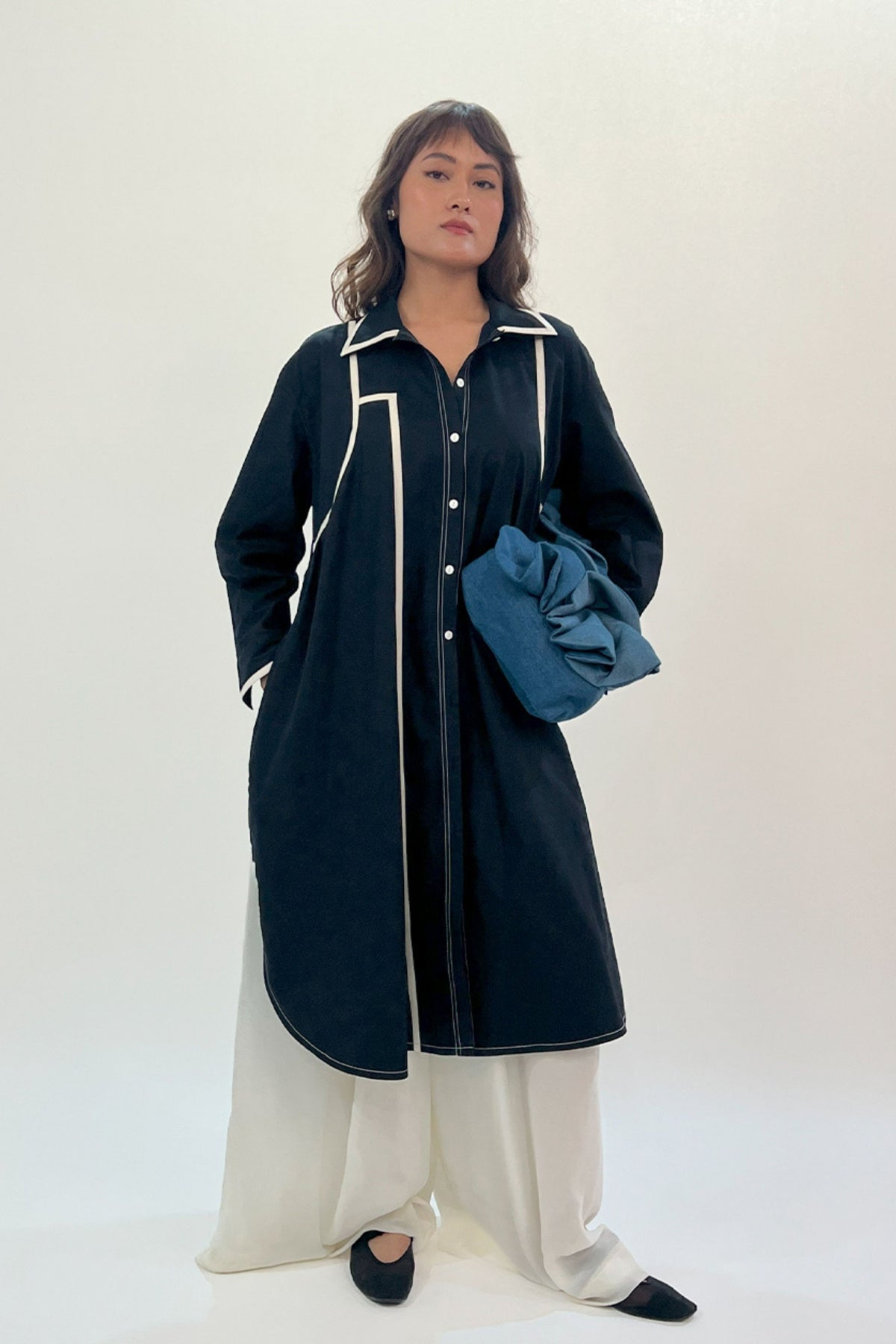 Raven Line Shirt Dress