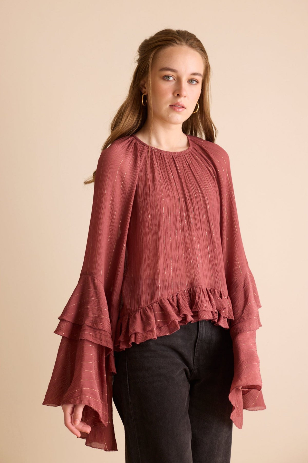 Burgundy Sophia Top