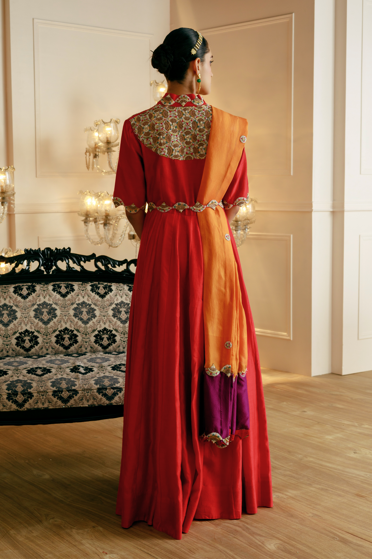 Dual Color Anarkali Set