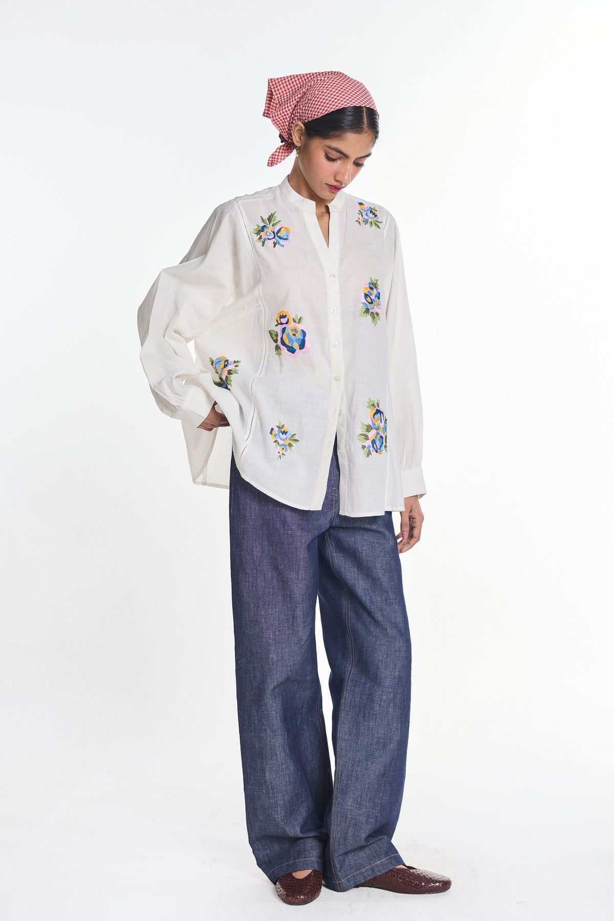 Mistletoe White Panel Shirt