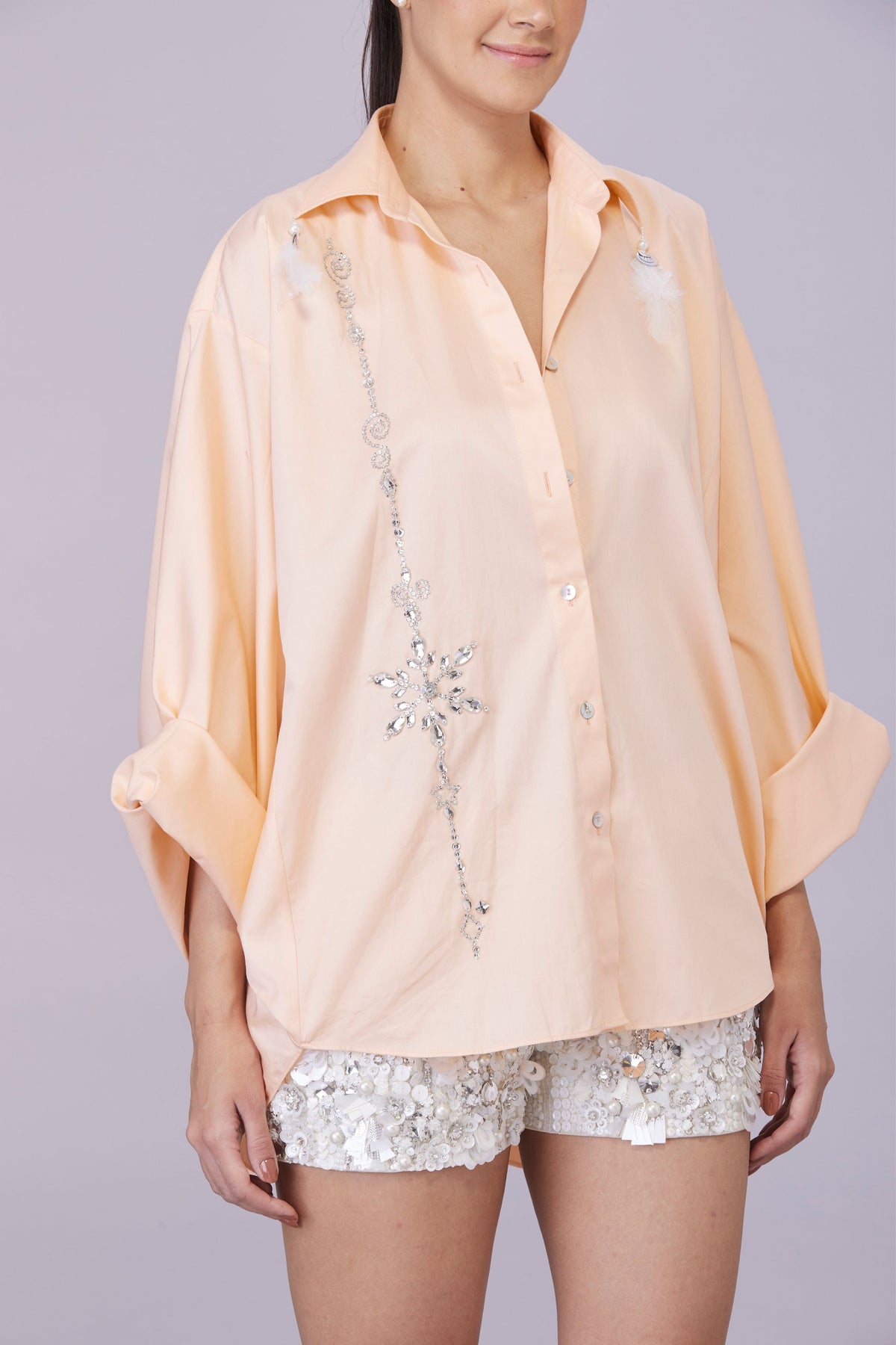 Light Peach Batwing Shirt